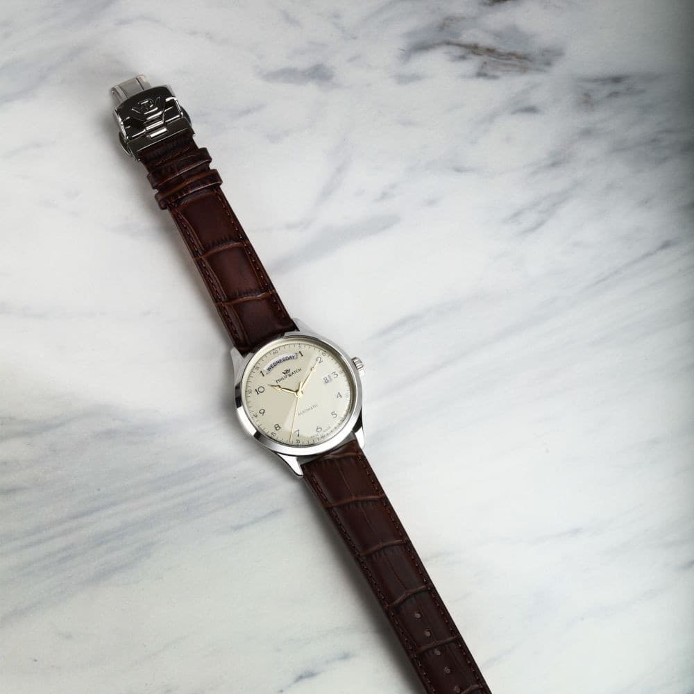 Philip Watch Museum – Orologio Uomo Automatico Pelle Marrone (R8221225001) - 6