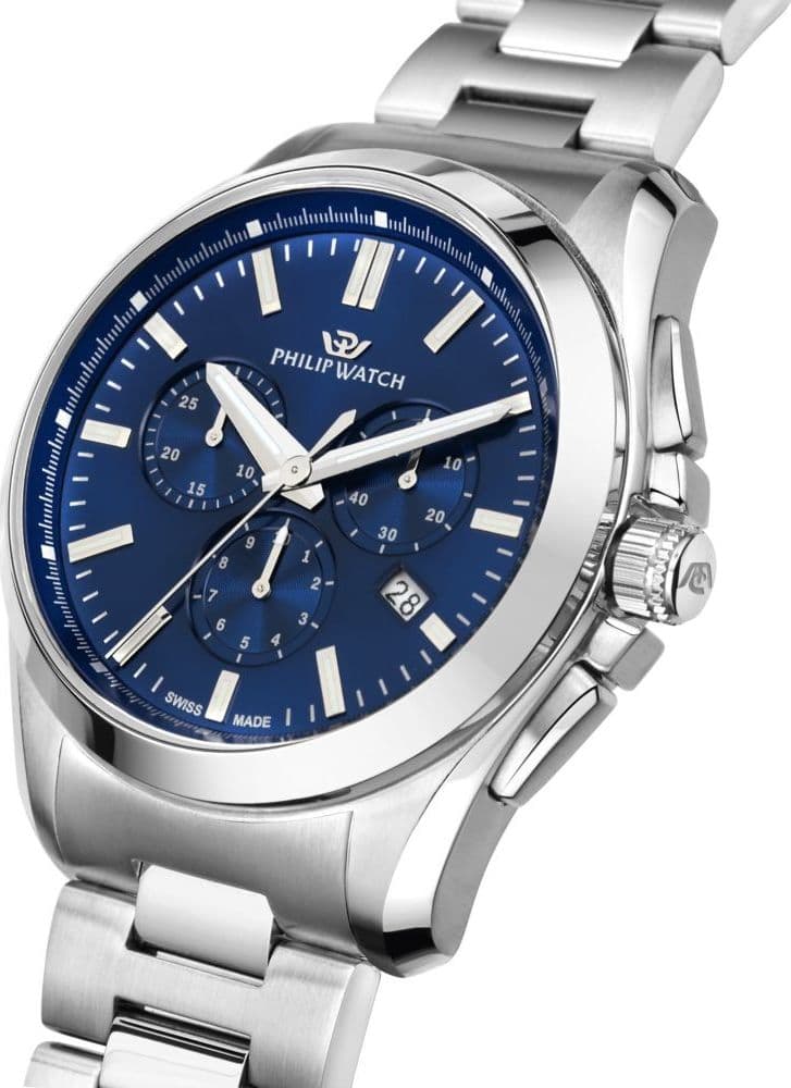 Philip Watch Amalfi – Orologio Uomo Cronografo Blu Acciaio (R8273618002) - 2