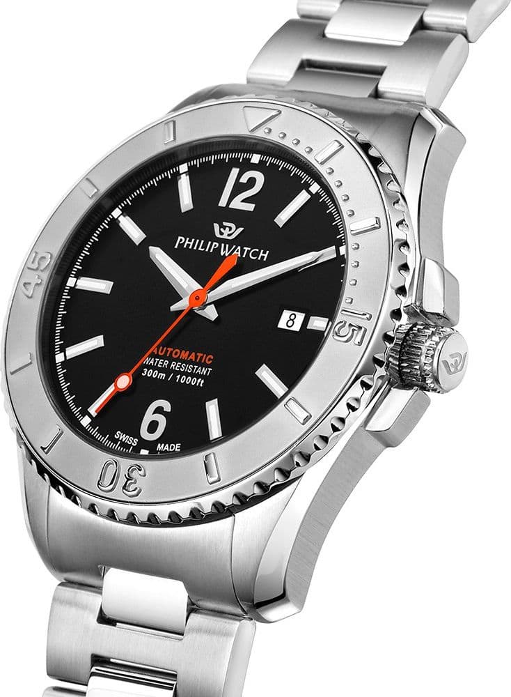 Philip Watch Amalfi – Orologio Uomo Automatico Acciaio Nero (R8223218007) - 2