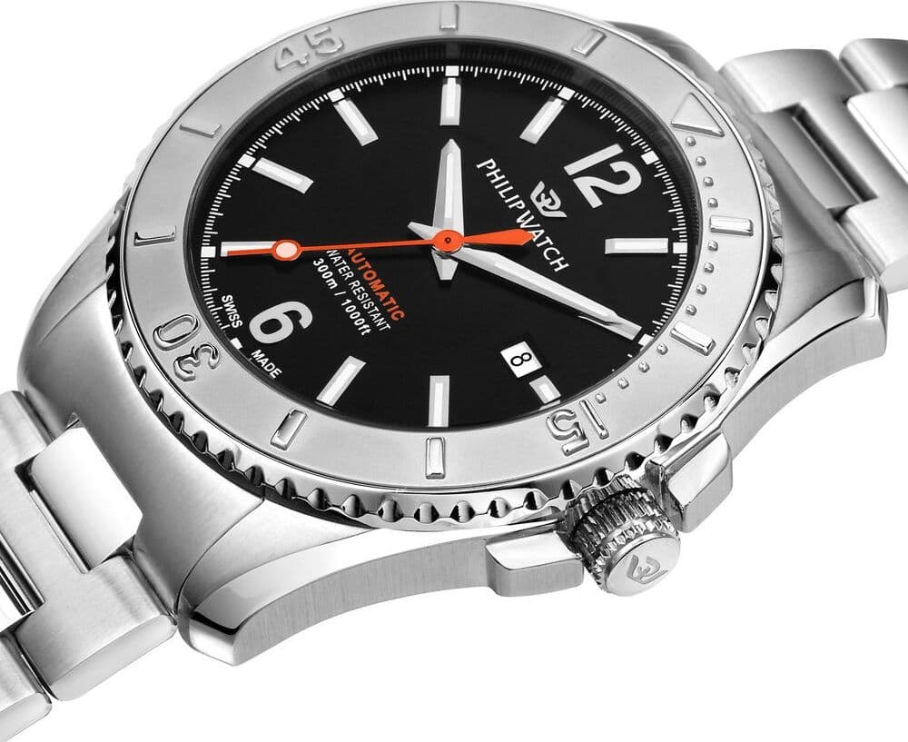 Philip Watch Amalfi – Orologio Uomo Automatico Acciaio Nero (R8223218007) - 3