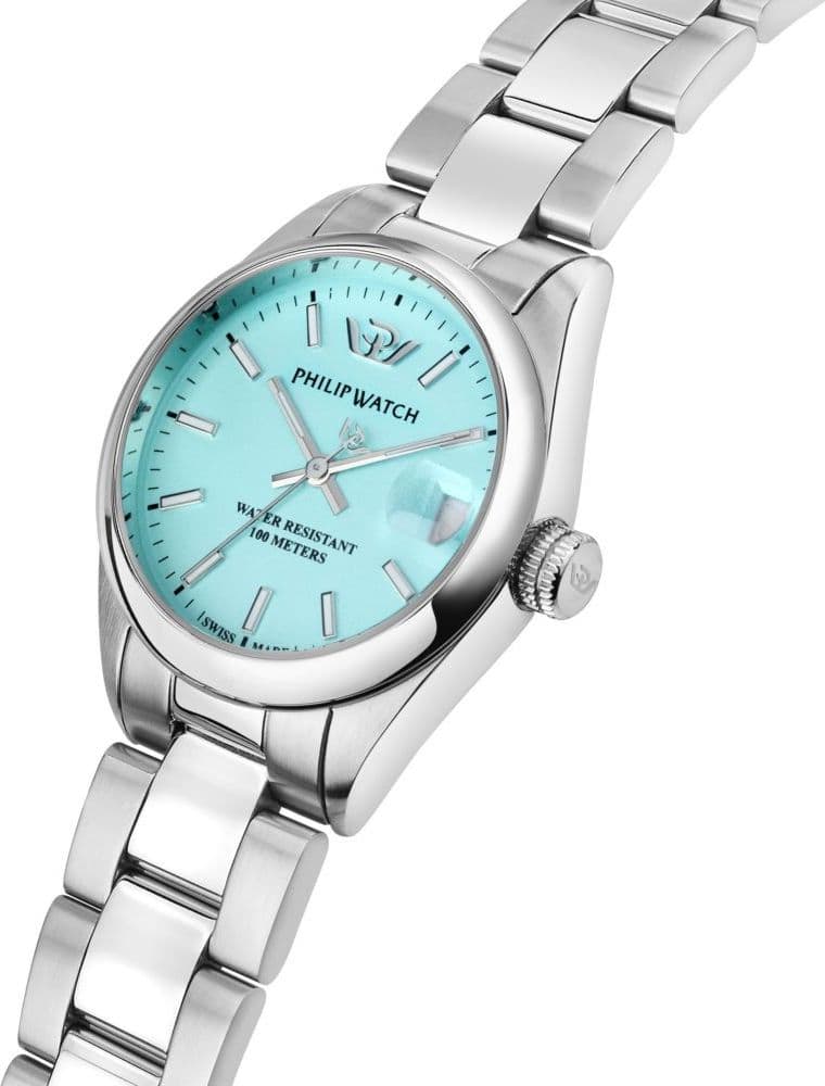 Philip Watch Caribe Urban – Orologio Donna Silver / Turchese (R8253597645) - 2