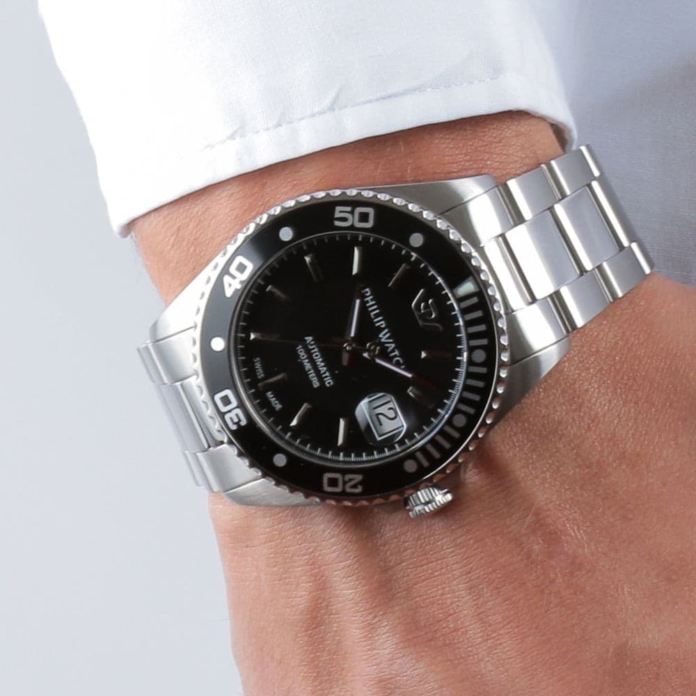 Philip Watch Caribe – Orologio Uomo Nero Automatico (R8223597026) - 4