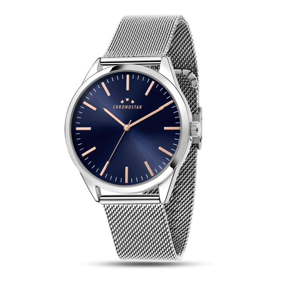 Chronostar Classique – Orologio Uomo Silver con Quadrante Blu (R3753298008)