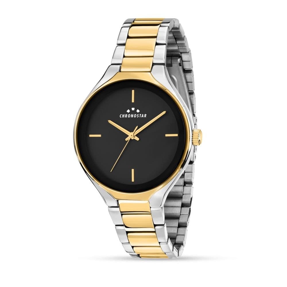 Chronostar Design – Orologio Uomo Acciaio Bicolore Nero (R3753320001)