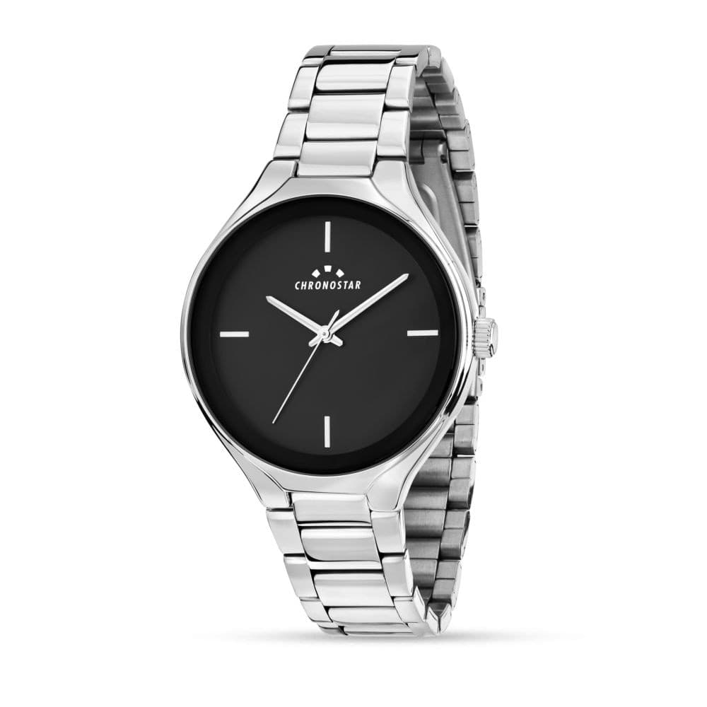 Chronostar Design – Orologio Uomo Acciaio con Quadrante Nero (R3753320003)