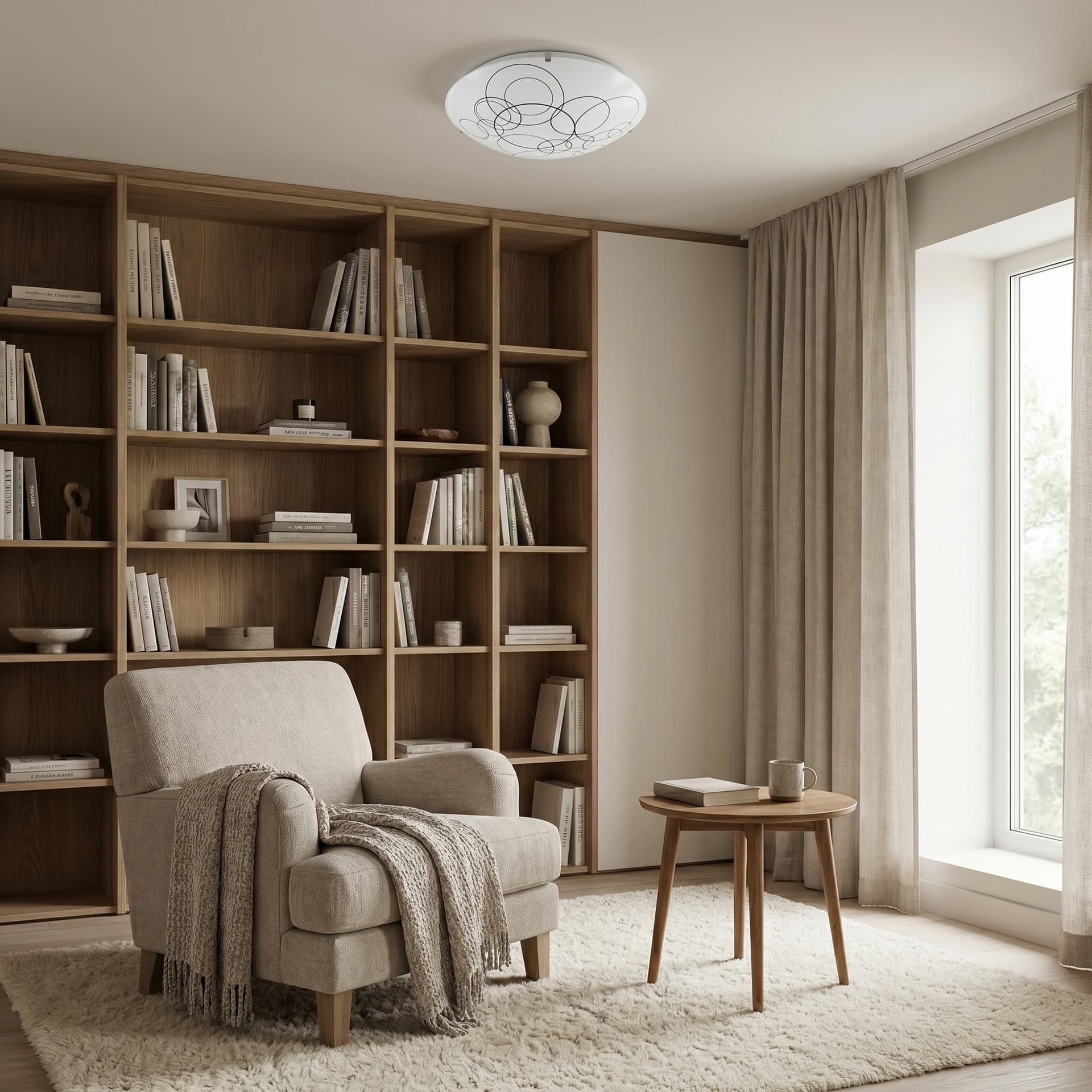 Plafoniera in Vetro Bianco con decori Neri In varie misure - 2