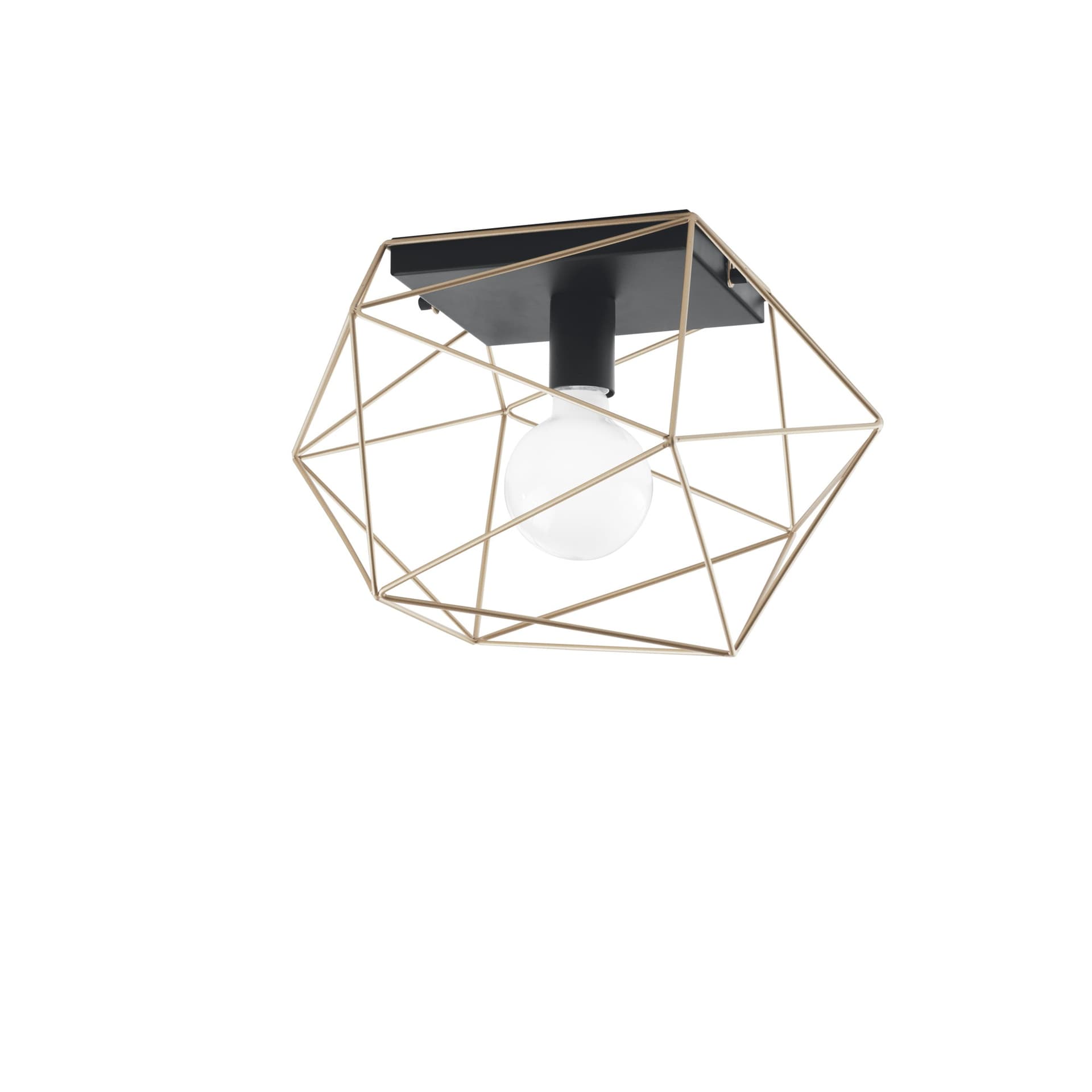 Plafoniera da interno per soffitto design moderno disponibile in Bianco o Nero e Oro 1XE27 - 10