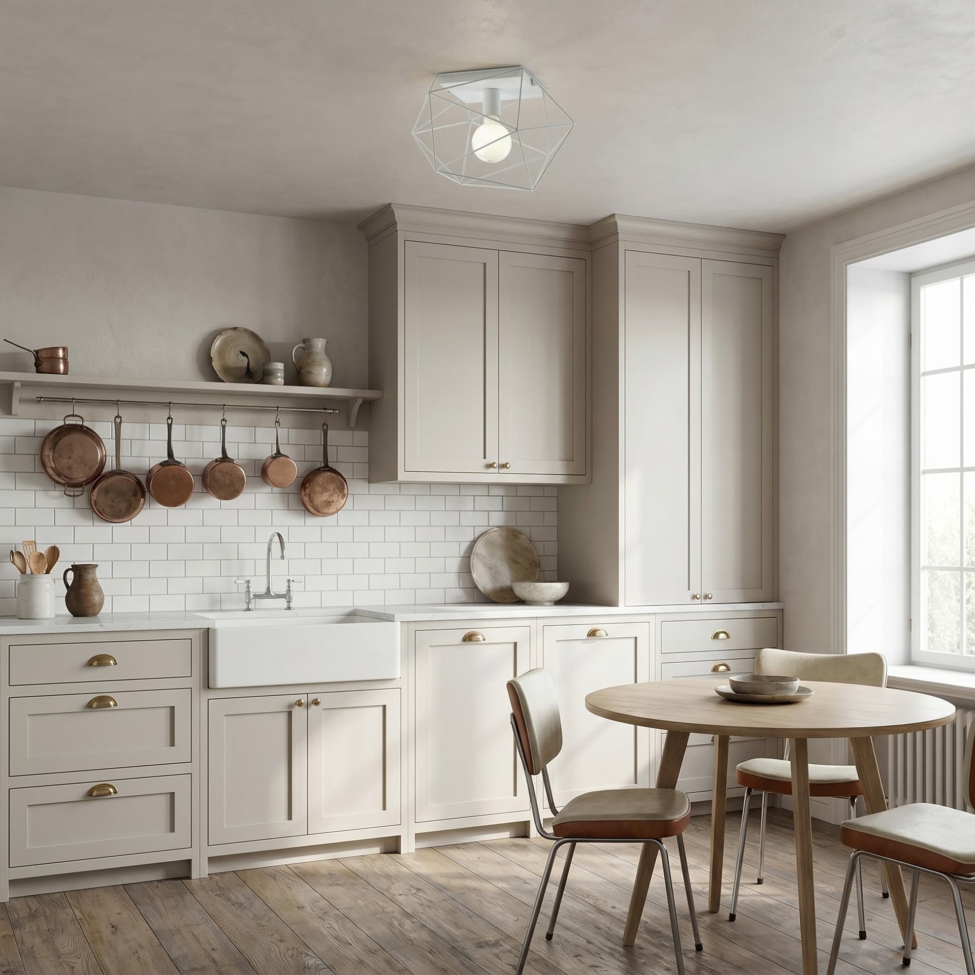 Plafoniera da interno per soffitto design moderno disponibile in Bianco o Nero e Oro 1XE27 - 4