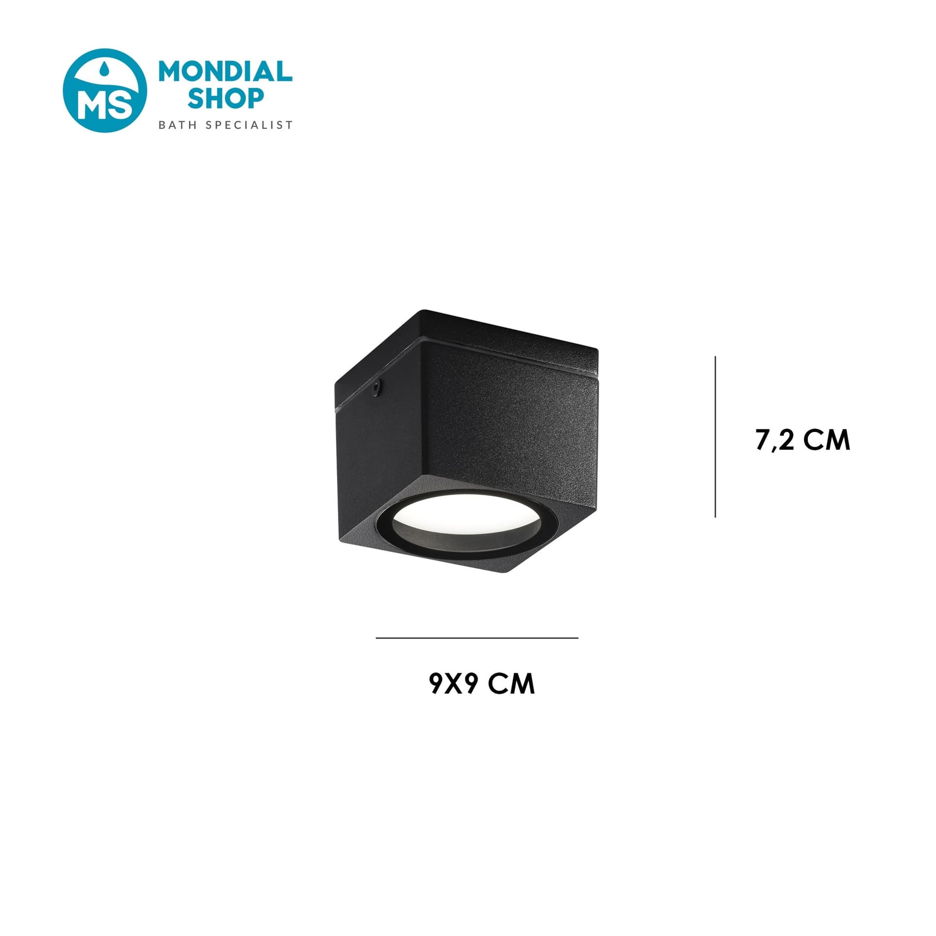 Plafoniera moderna di forma quadrata da soffitto per interno disponibile in 3 varianti 1XGX53 - 1