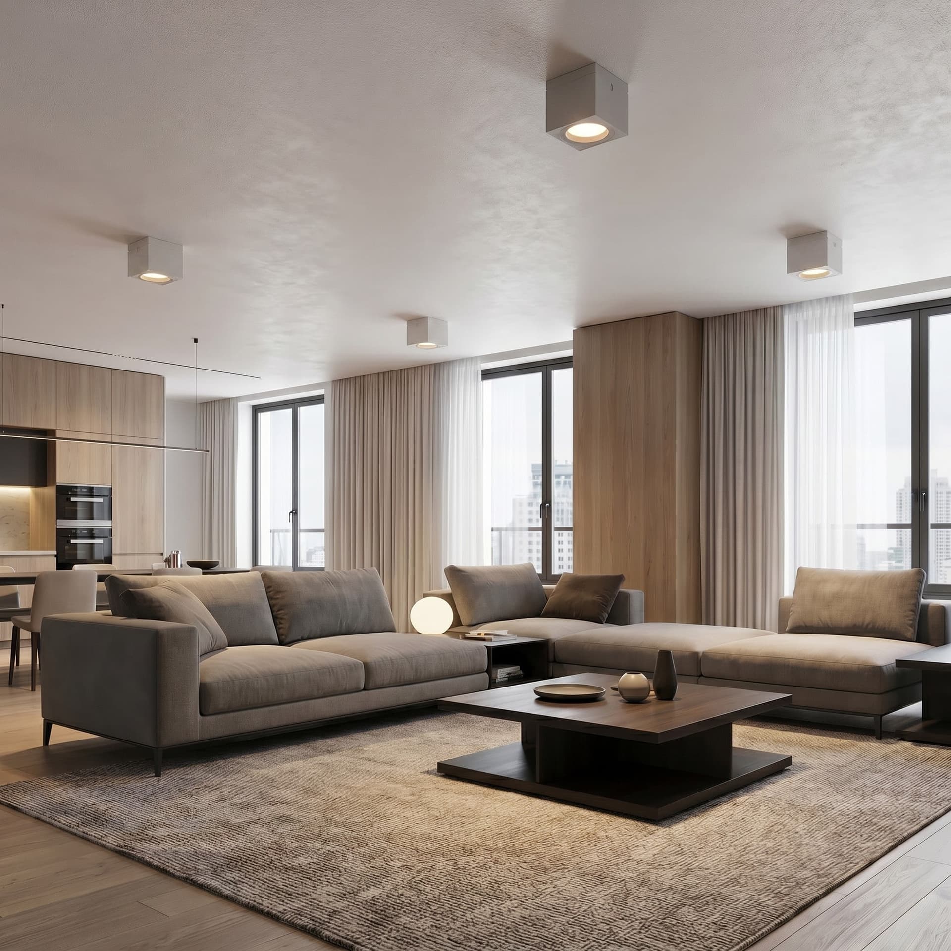 Plafoniera moderna di forma quadrata da soffitto per interno disponibile in 3 varianti 1XGX53 - 6