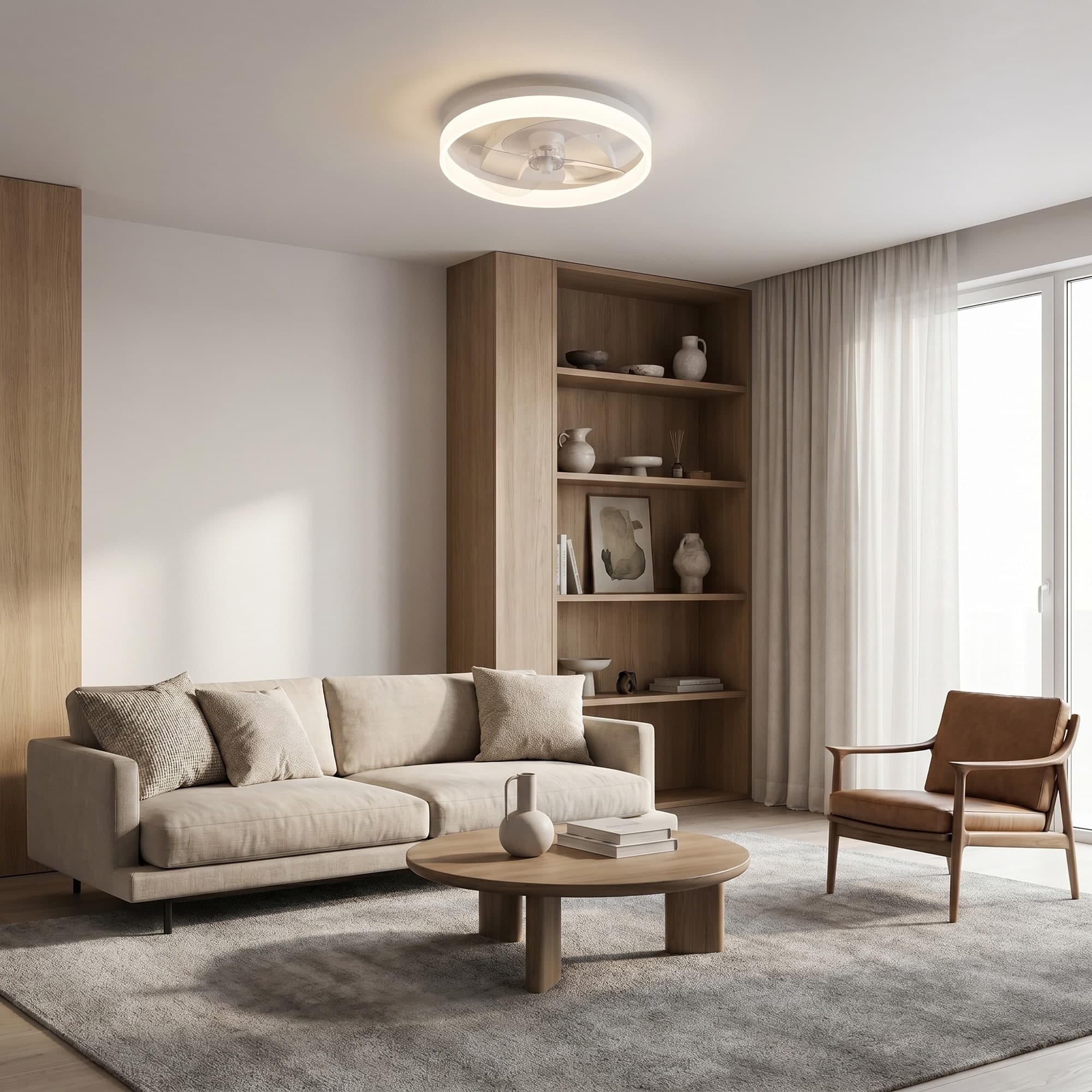 Plafoniera Moderna LED 30W con Ventilatore
