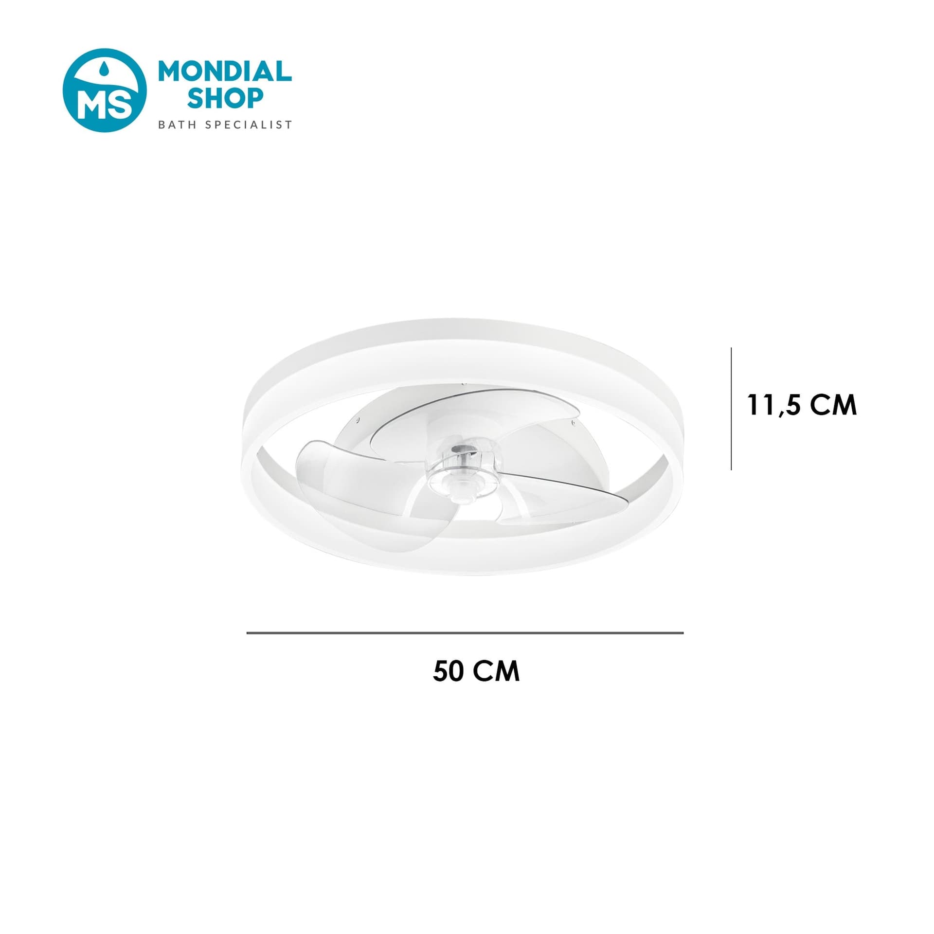 Plafoniera Moderna LED 30W con Ventilatore - 3
