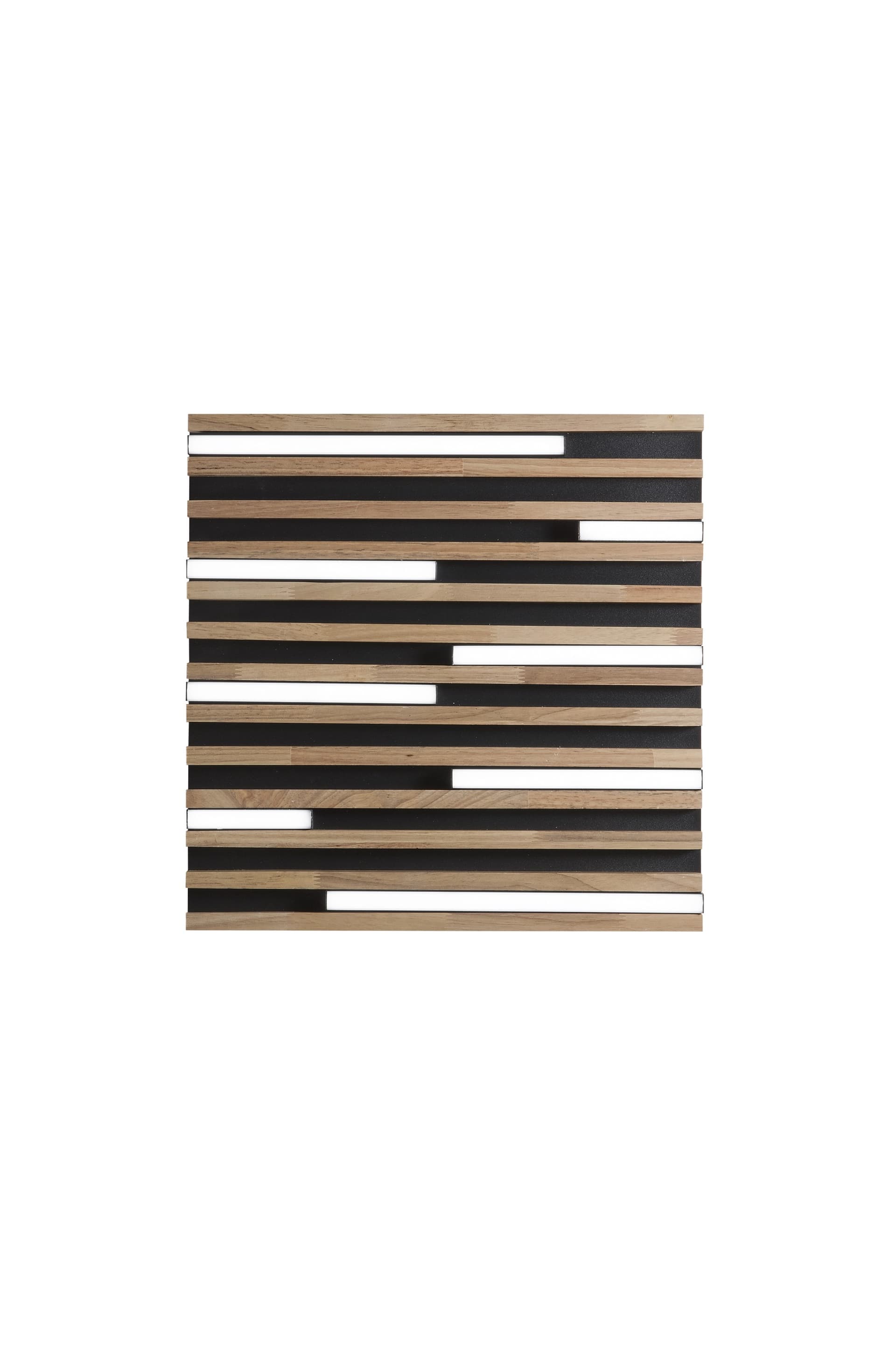 Plafoniera LED in Legno d'Acero o Rovere Bianca o Nera 24W - 12