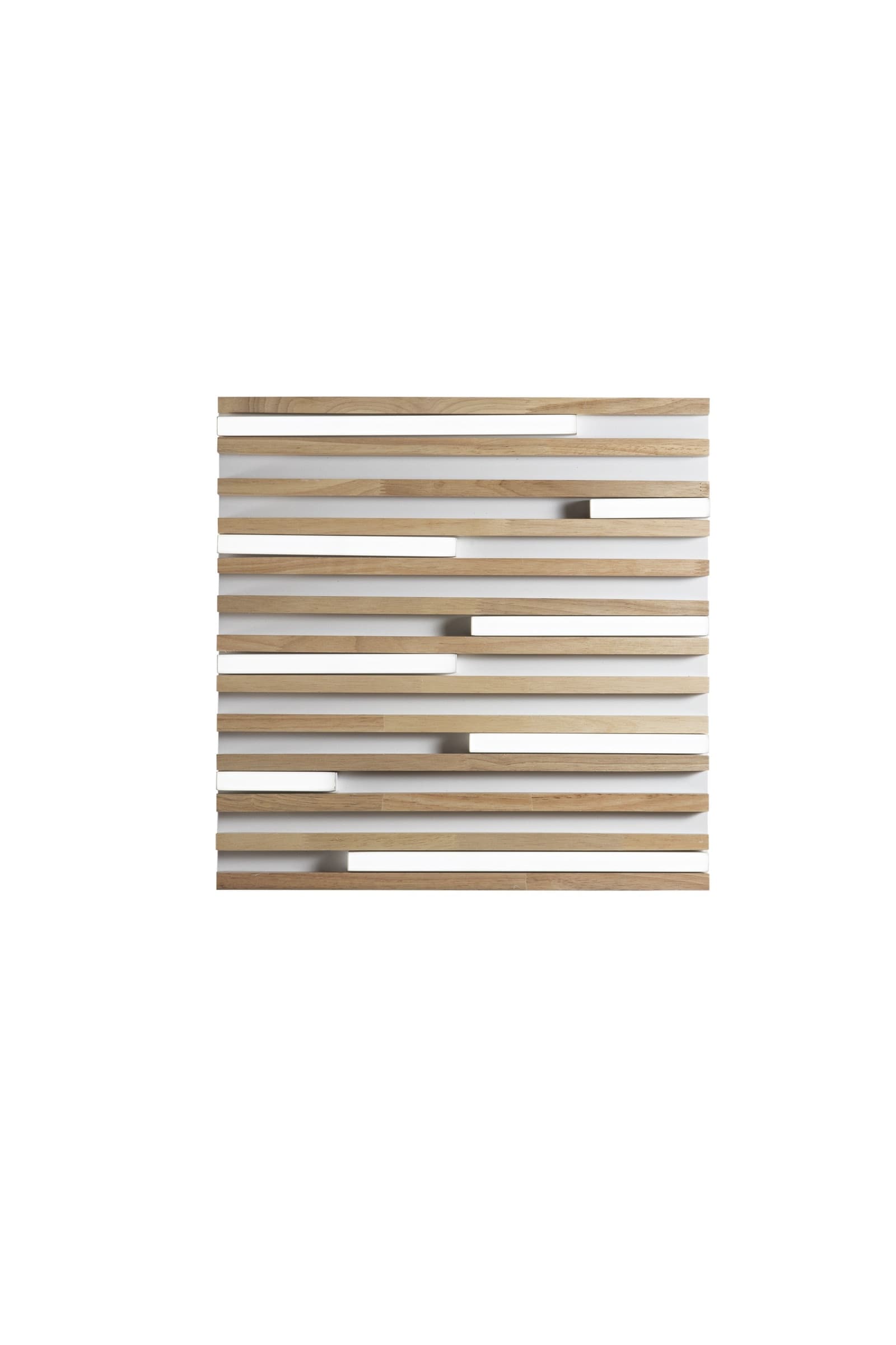 Plafoniera LED in Legno d'Acero o Rovere Bianca o Nera 24W - 4