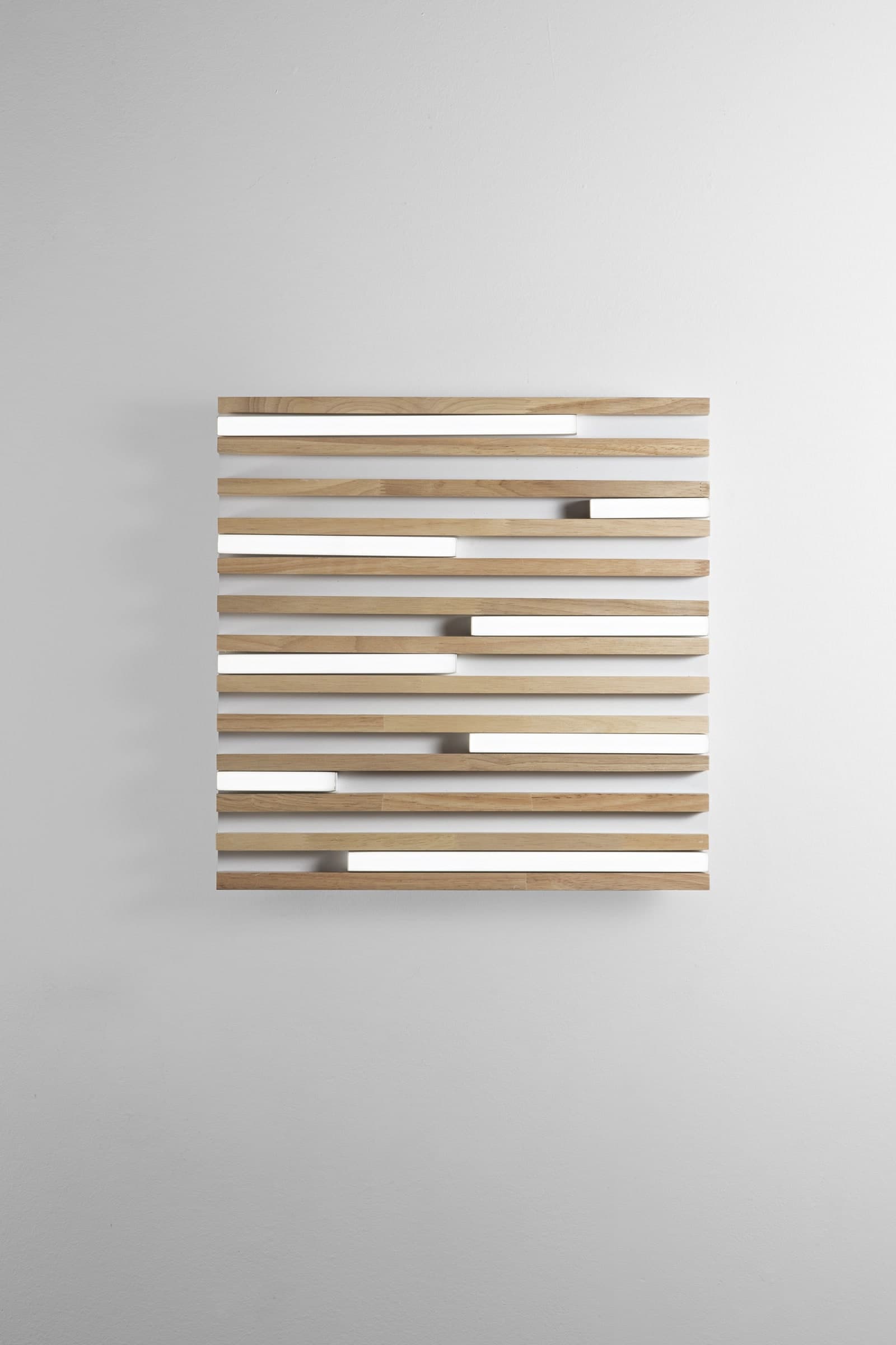 Plafoniera LED in Legno d'Acero o Rovere Bianca o Nera 24W - 5