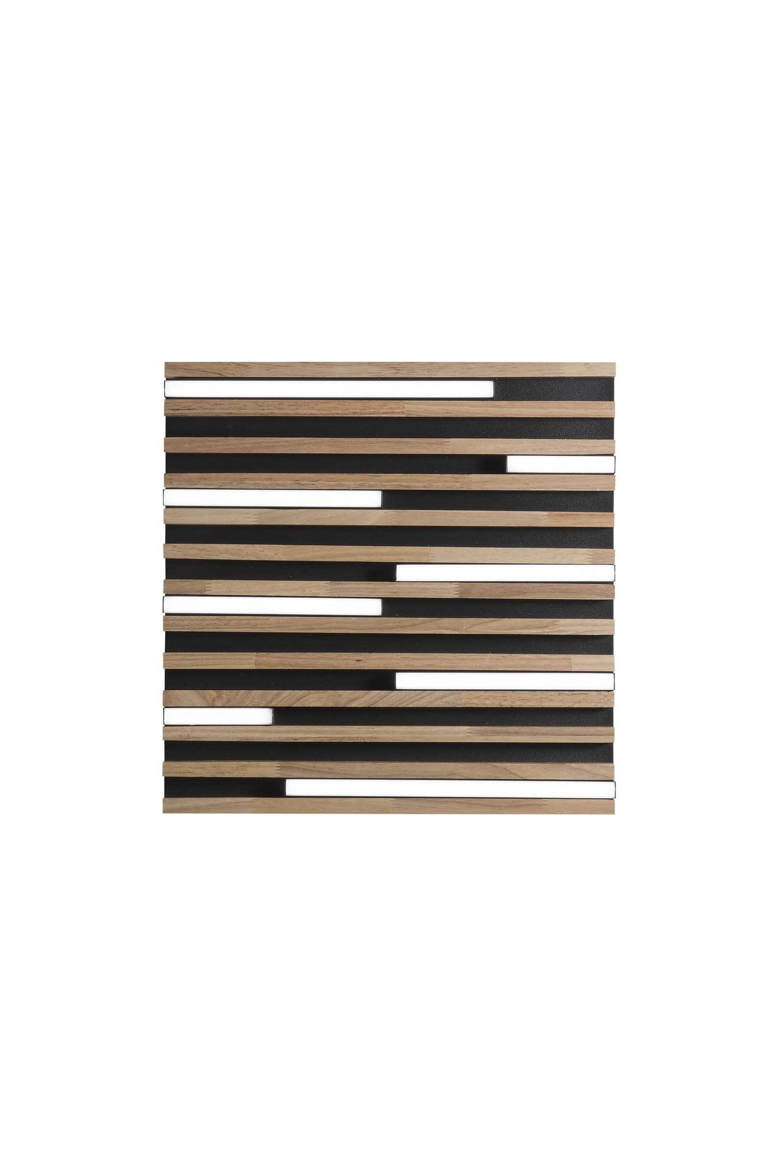 Plafoniera LED in Legno d'Acero o Rovere Bianca o Nera 24W - 9