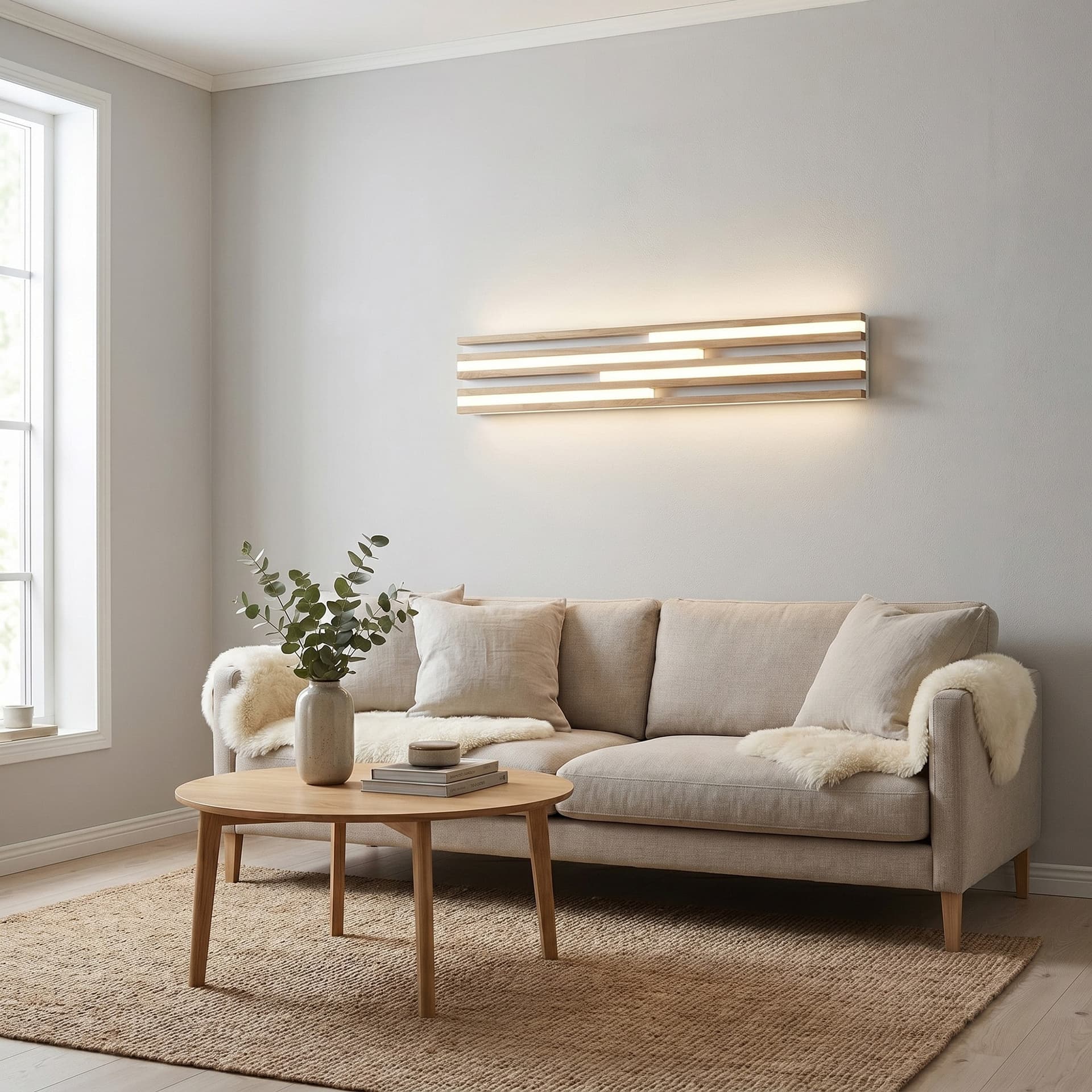 Plafoniera moderna LED in Legno Bianca o Nera 24W - 1