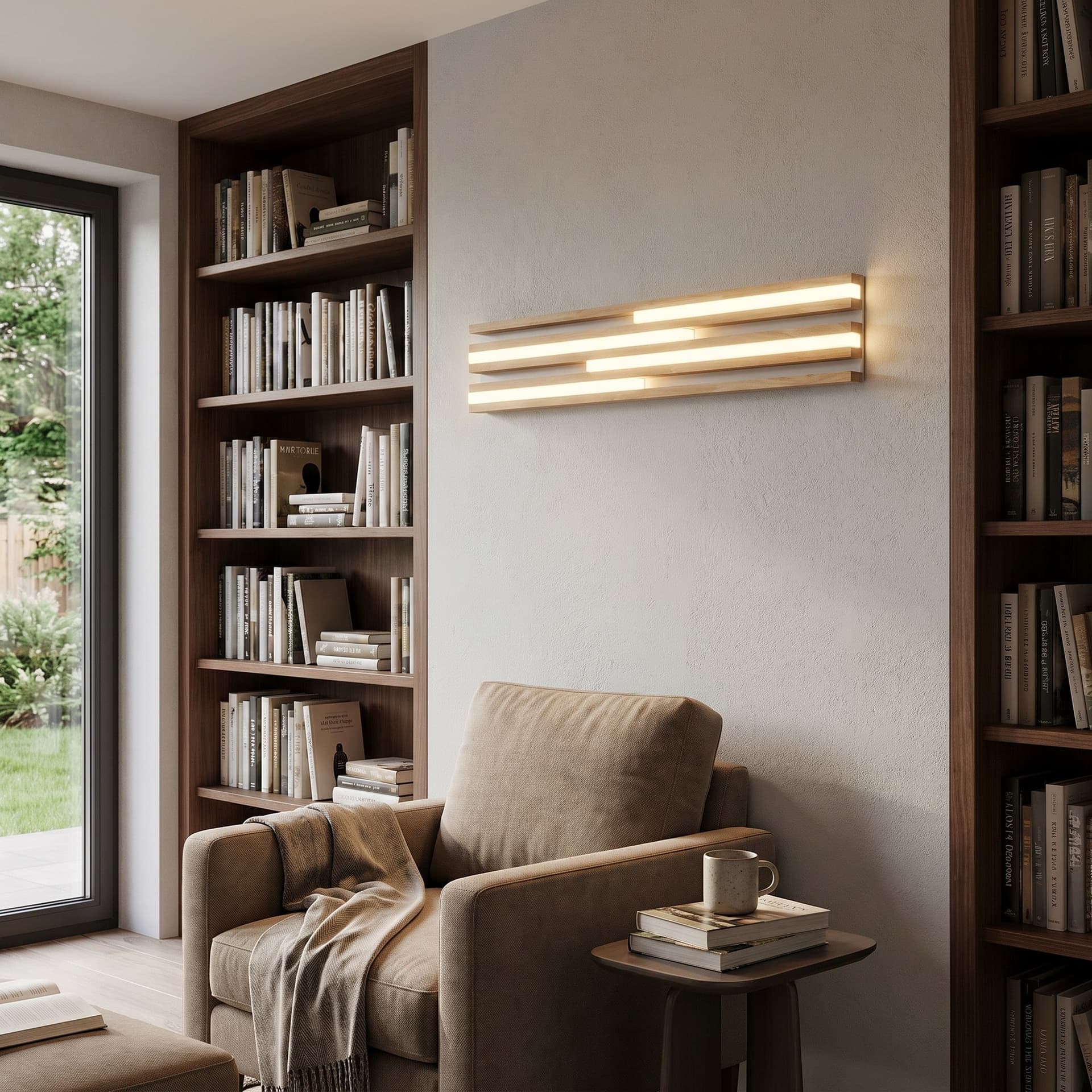 Plafoniera moderna LED in Legno Bianca o Nera 24W - 2