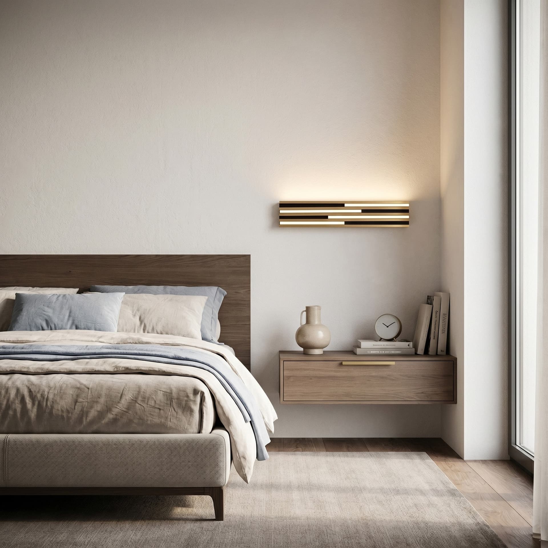 Plafoniera moderna LED in Legno Bianca o Nera 24W - 7