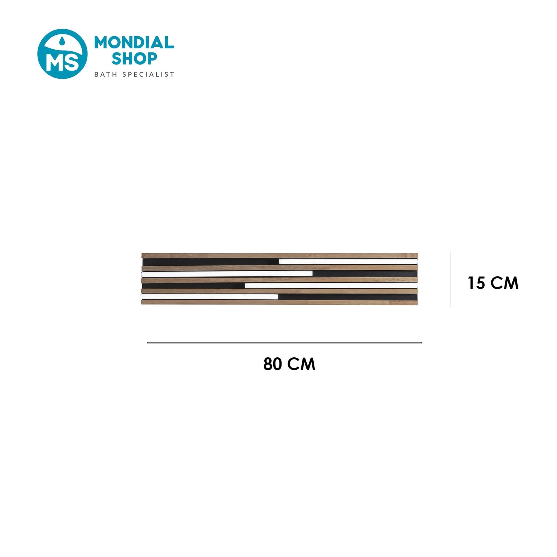 Plafoniera moderna LED in Legno Bianca o Nera 24W - 8