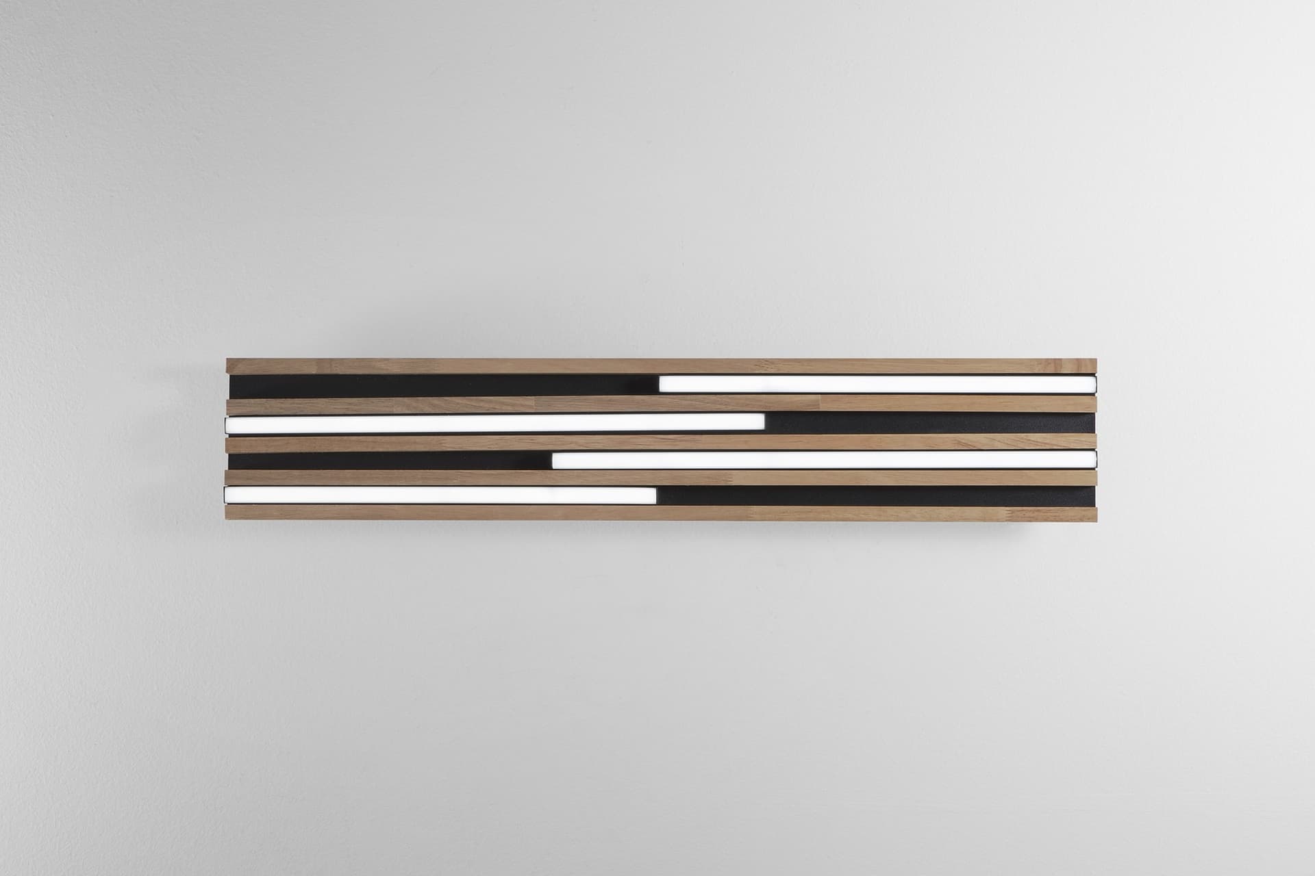 Plafoniera moderna LED in Legno Bianca o Nera 24W - 10