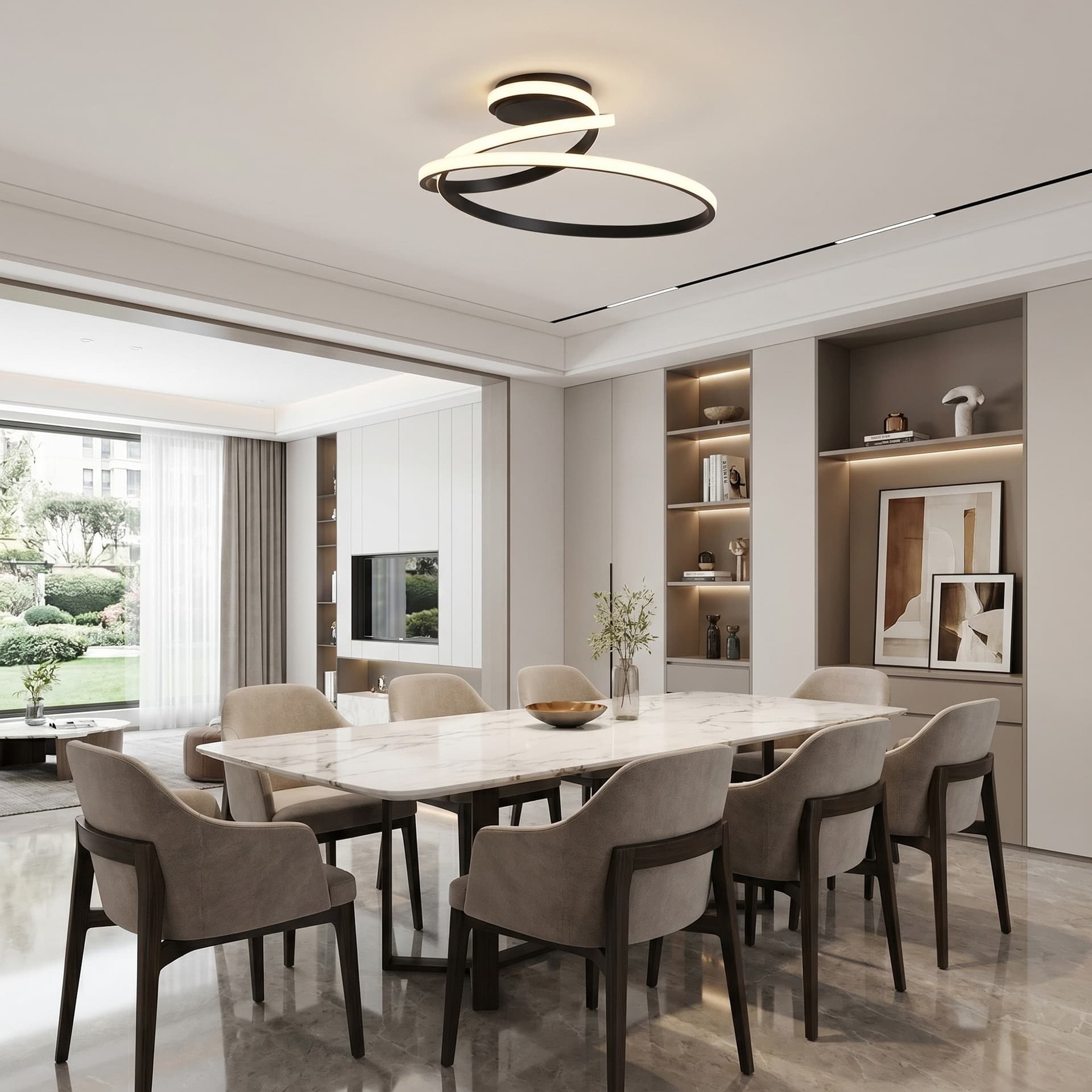 Plafoniera LED da soffitto per interni dal design elegante Disponibile in 3 varianti 40W - 4