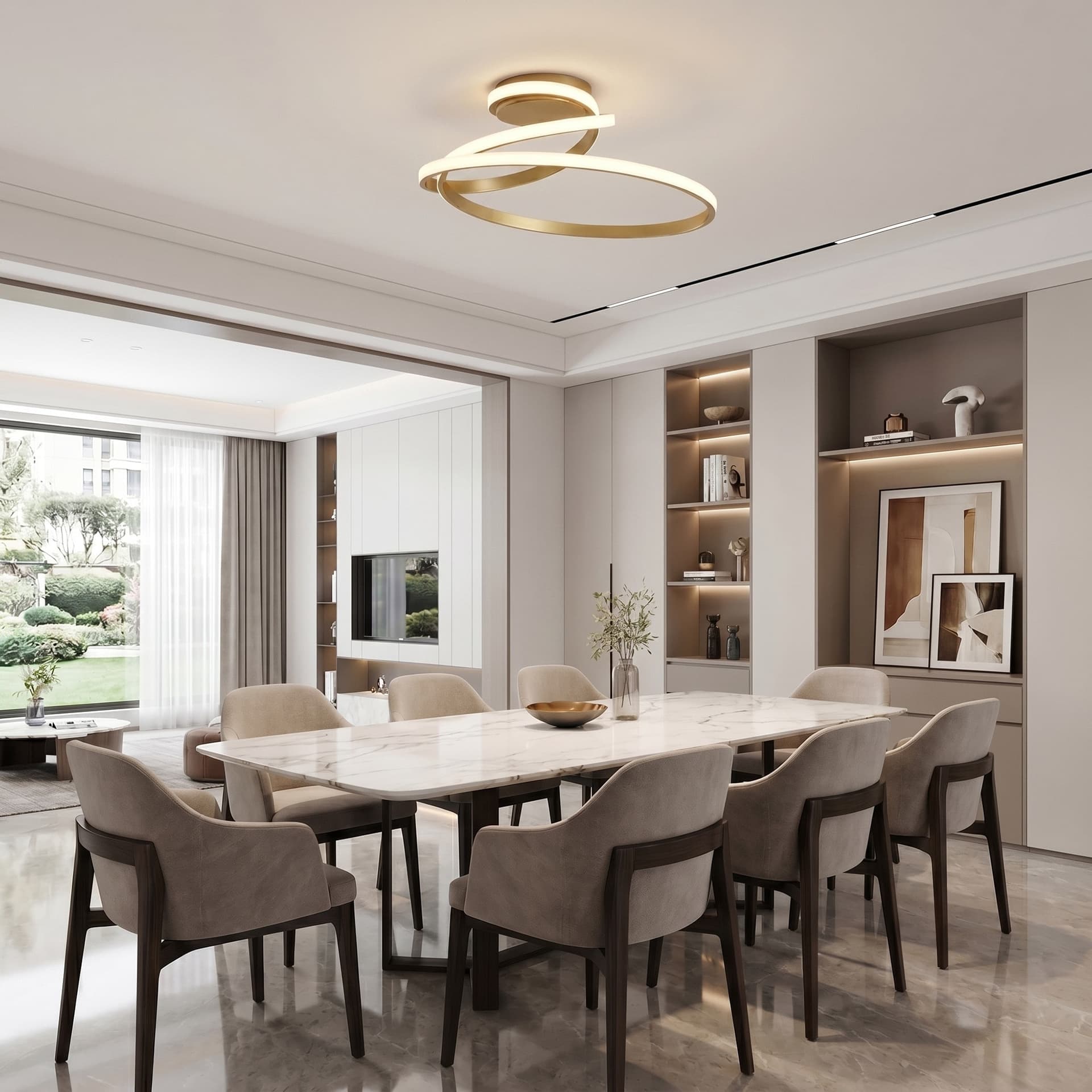 Plafoniera LED da soffitto per interni dal design elegante Disponibile in 3 varianti 40W - 5