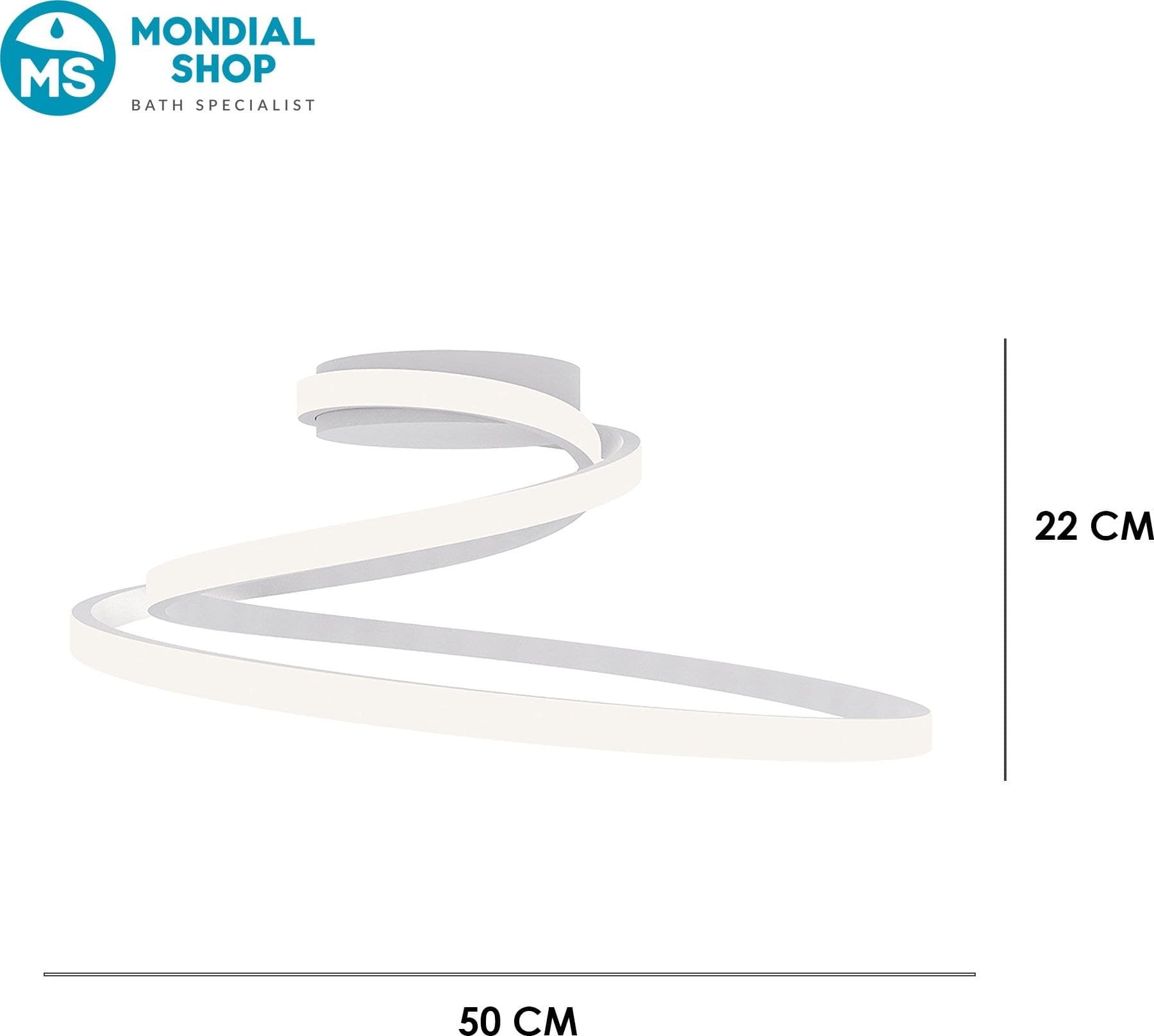 Plafoniera LED da soffitto per interni dal design elegante Disponibile in 3 varianti 40W - 7