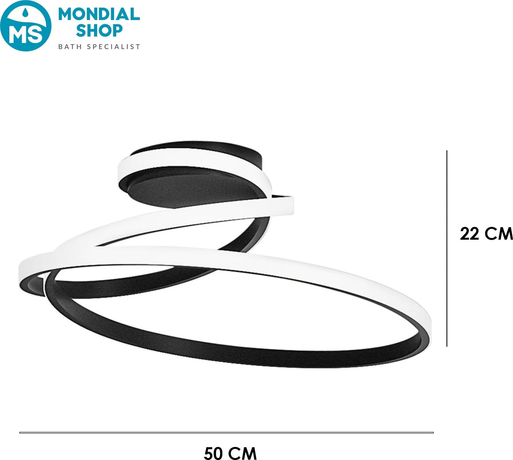 Plafoniera LED da soffitto per interni dal design elegante Disponibile in 3 varianti 40W - 8