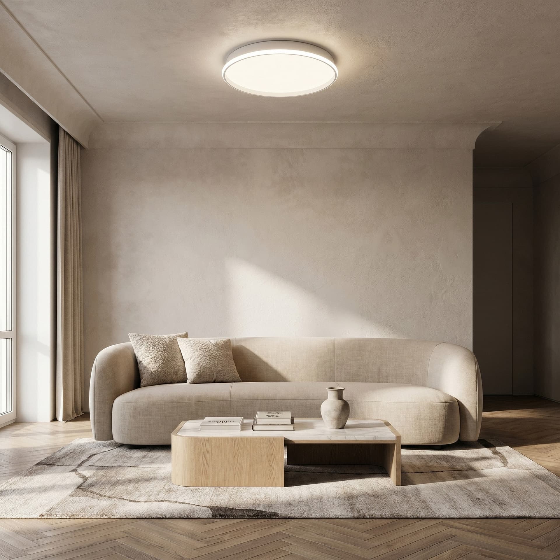Plafoniera LED design moderno Bianca da soffitto per interni disponibili in 3 dimensioni  50W - 2