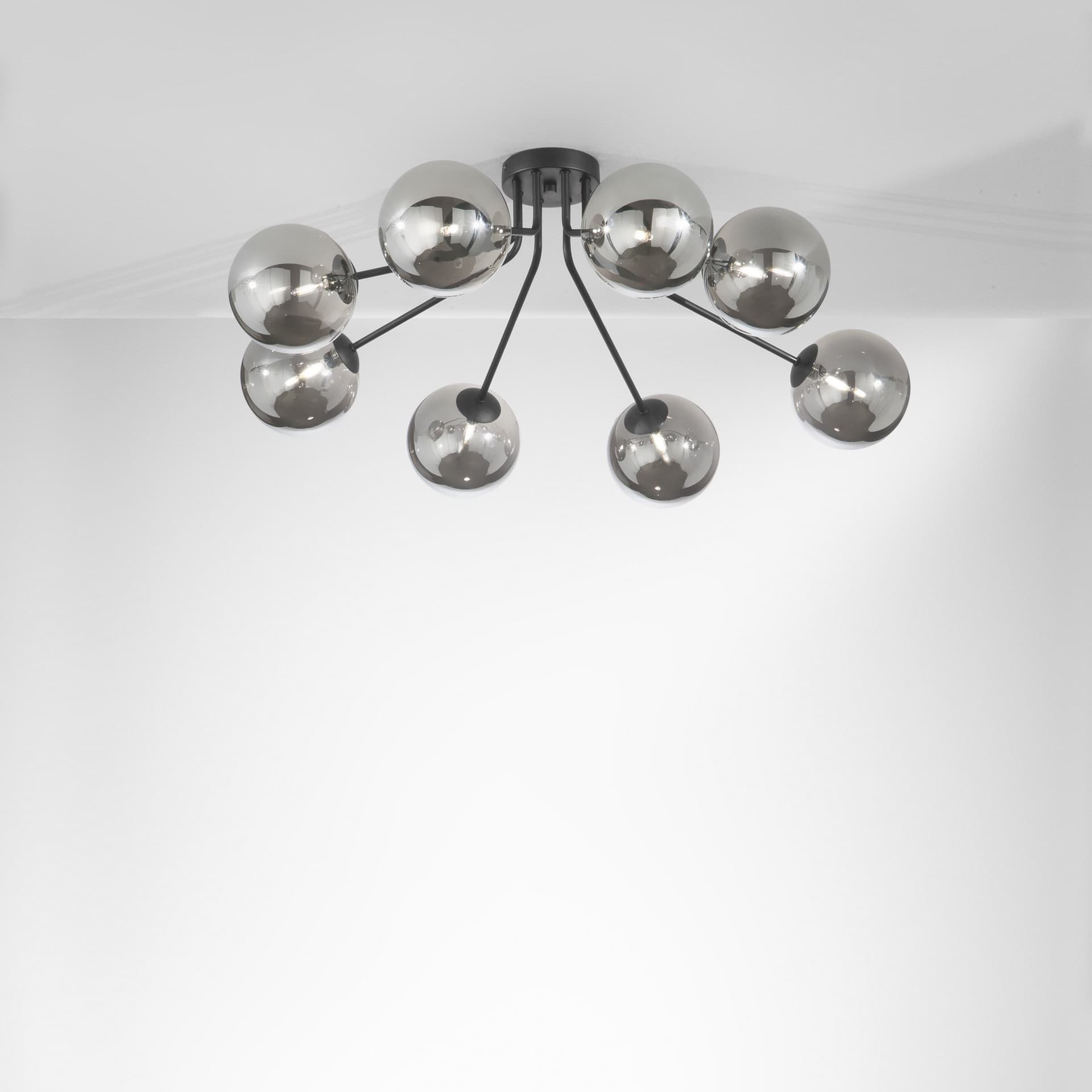 Plafoniera design moderno da interno per soffitto disponibile in ottone o nero 8XG9 - 7