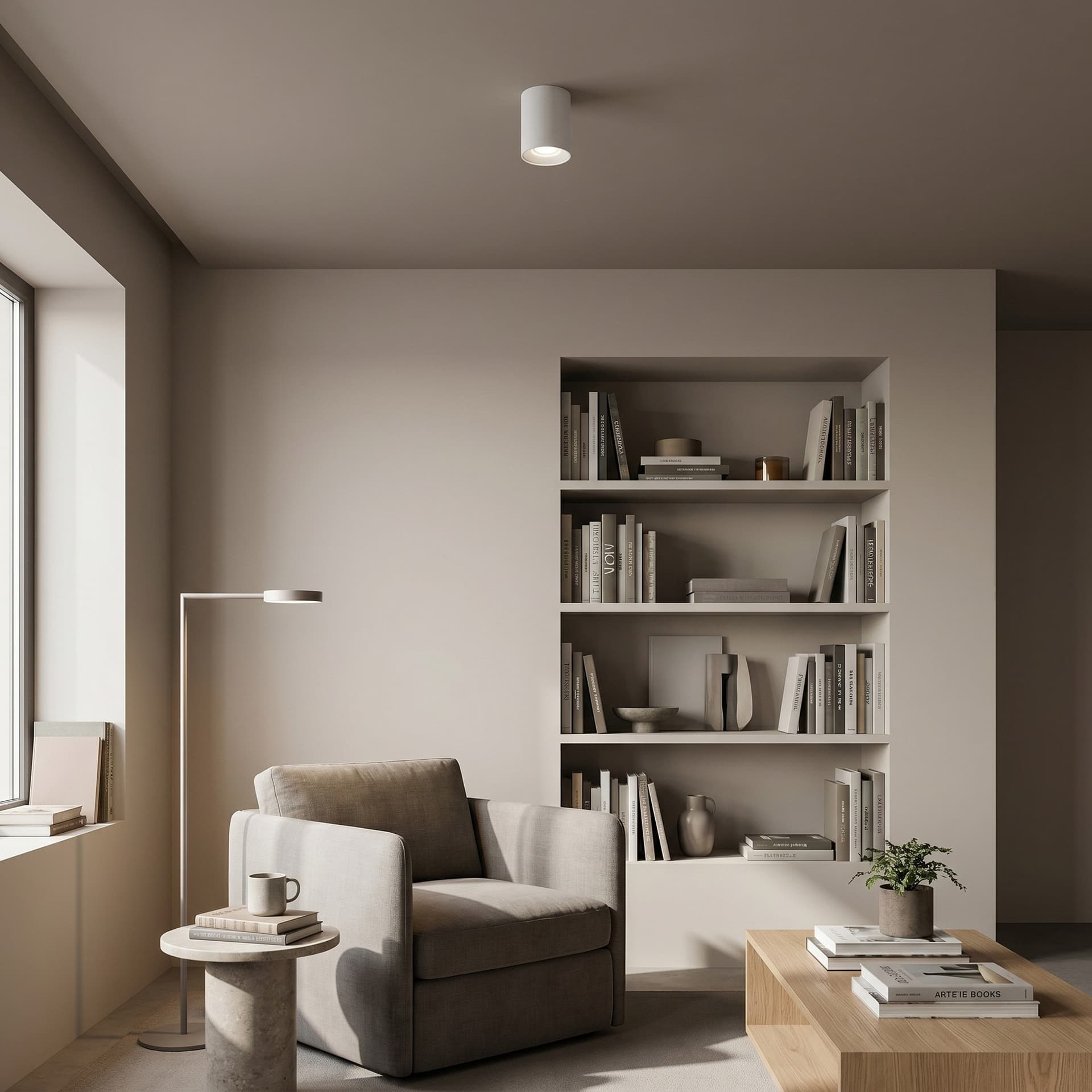 Plafoniera tonda dal design moderno disponibile nera o bianca 1XGU10 - 6
