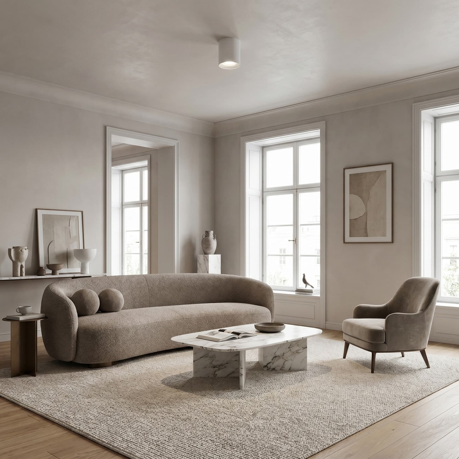 Plafoniera tonda dal design moderno disponibile nera o bianca 1XGU10 - 7