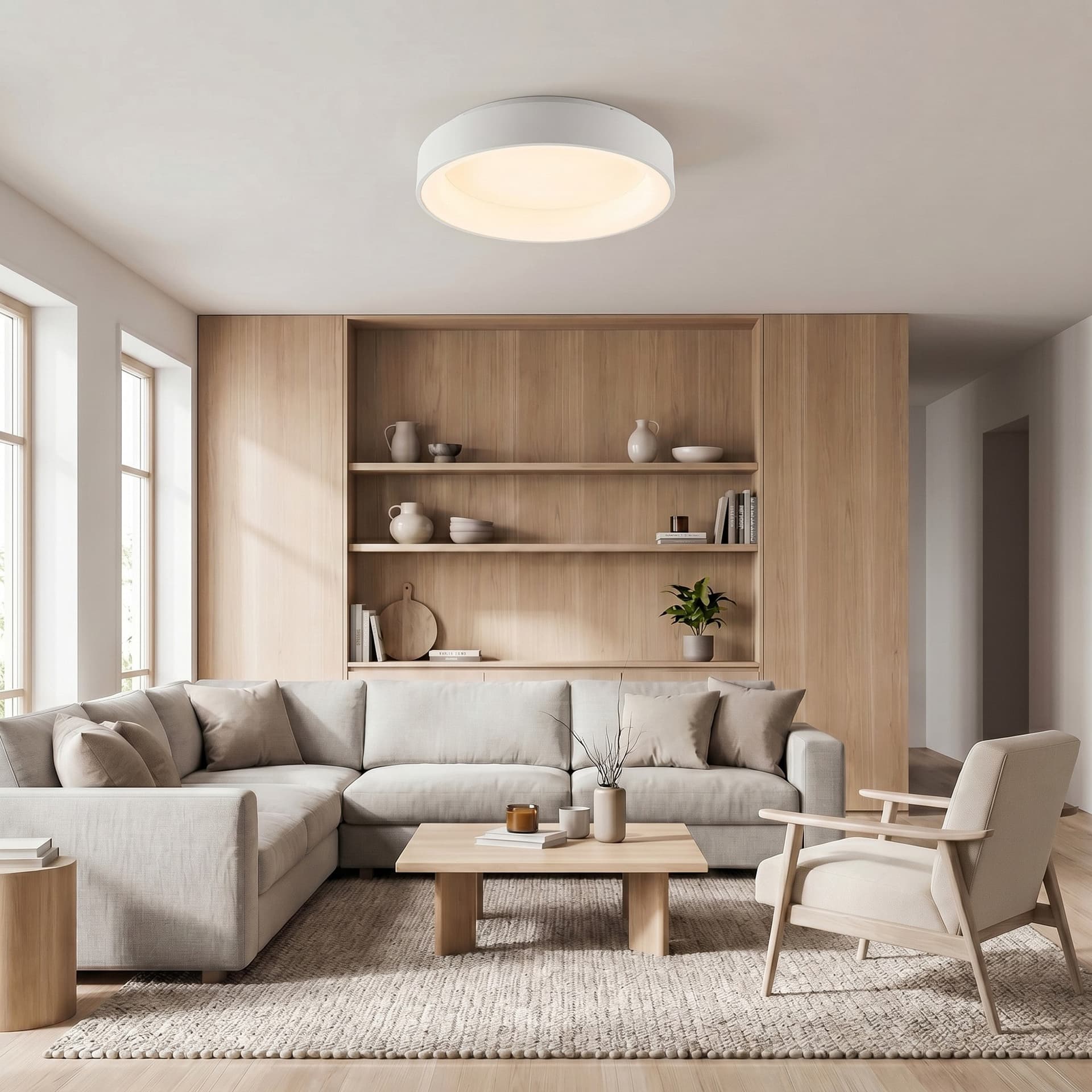 Plafoniera LED disponibile in 3 varianti Luce Regolabile (CCT) e Protezione IP44 60W - 1