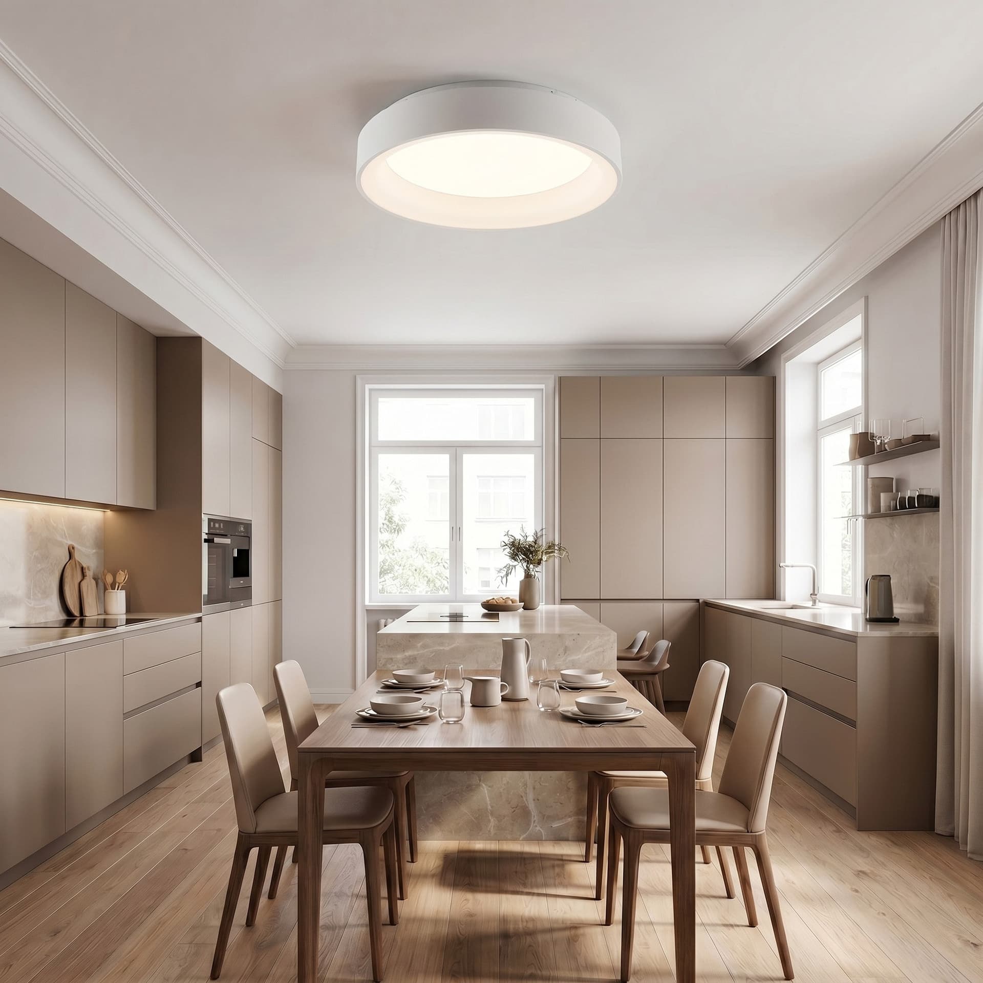 Plafoniera LED disponibile in 3 varianti Luce Regolabile (CCT) e Protezione IP44 60W - 2