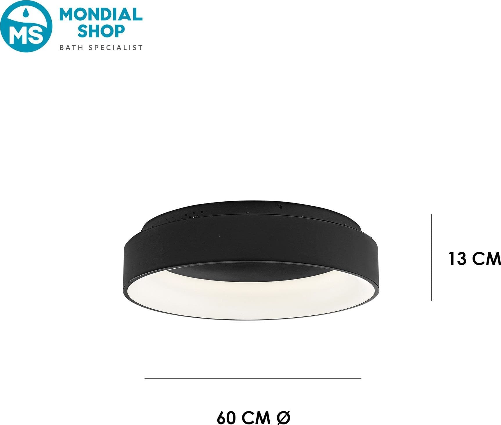 Plafoniera LED disponibile in 3 varianti Luce Regolabile (CCT) e Protezione IP44 60W - 11