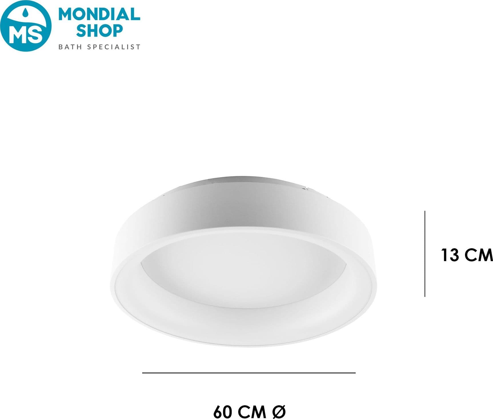Plafoniera LED disponibile in 3 varianti Luce Regolabile (CCT) e Protezione IP44 60W - 3