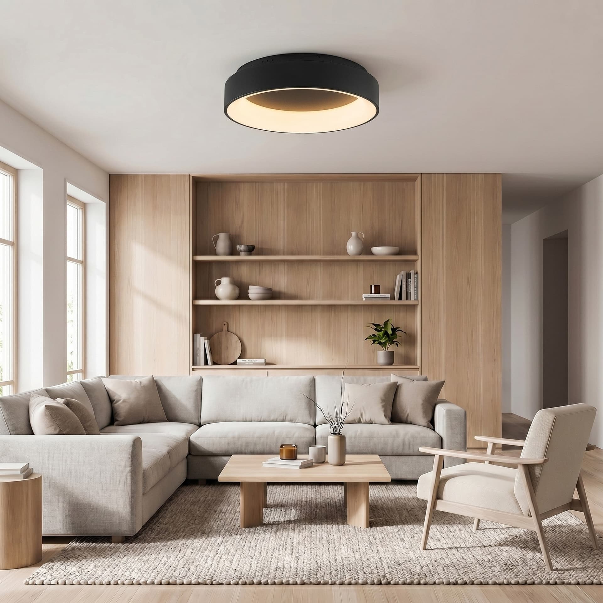 Plafoniera LED disponibile in 3 varianti Luce Regolabile (CCT) e Protezione IP44 60W - 9