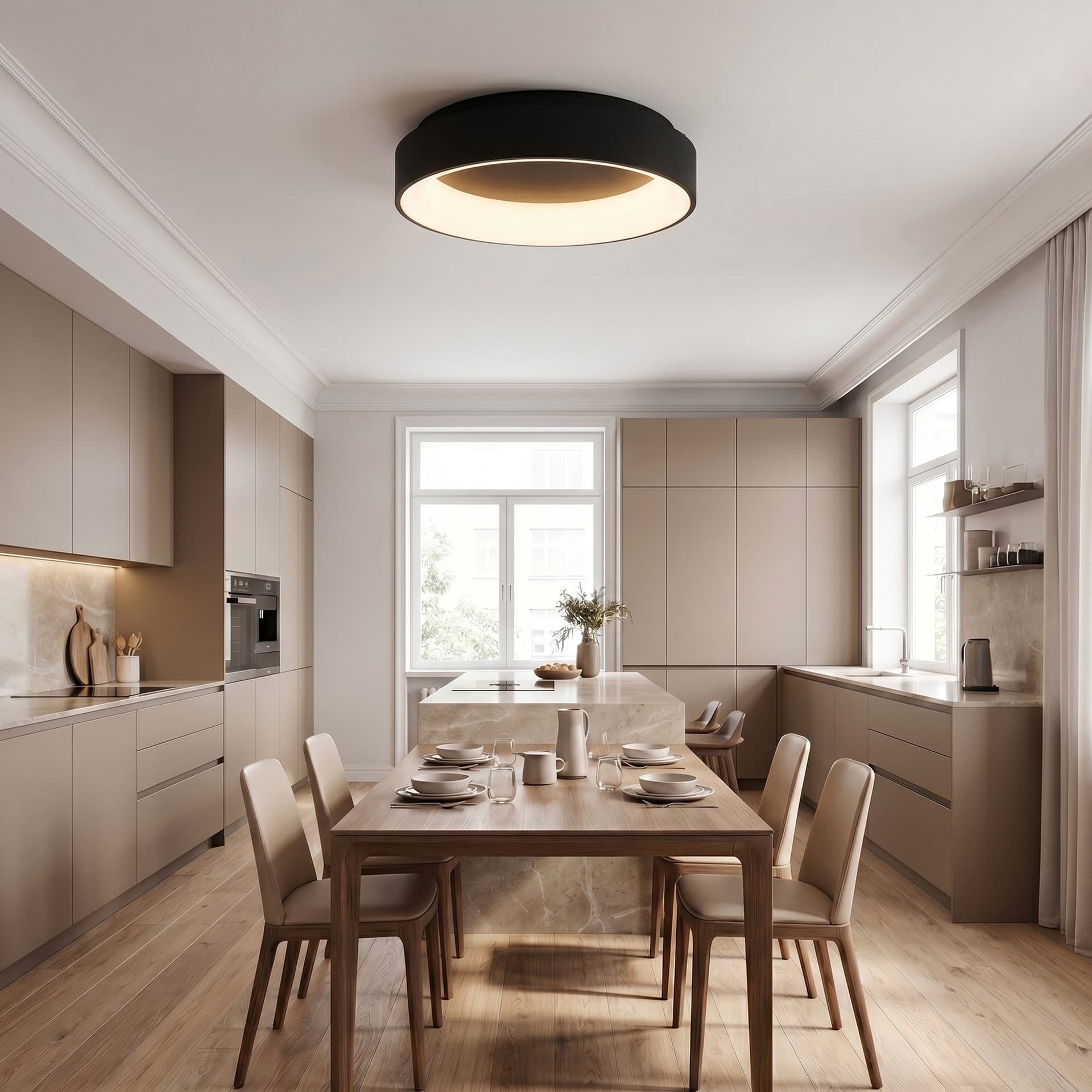 Plafoniera LED disponibile in 3 varianti Luce Regolabile (CCT) e Protezione IP44 60W - 10