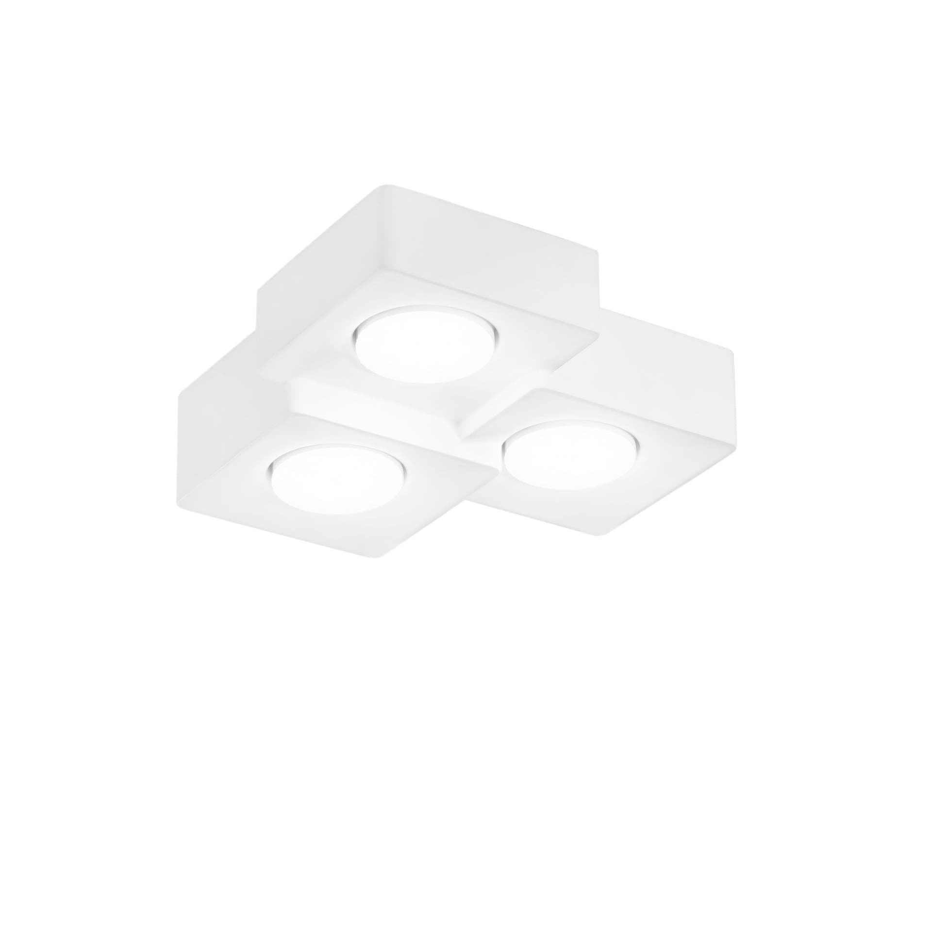 Lampada da soffitto bianca 3XGX53 Formato quadrato Ideale per cucina e corridoio - 4