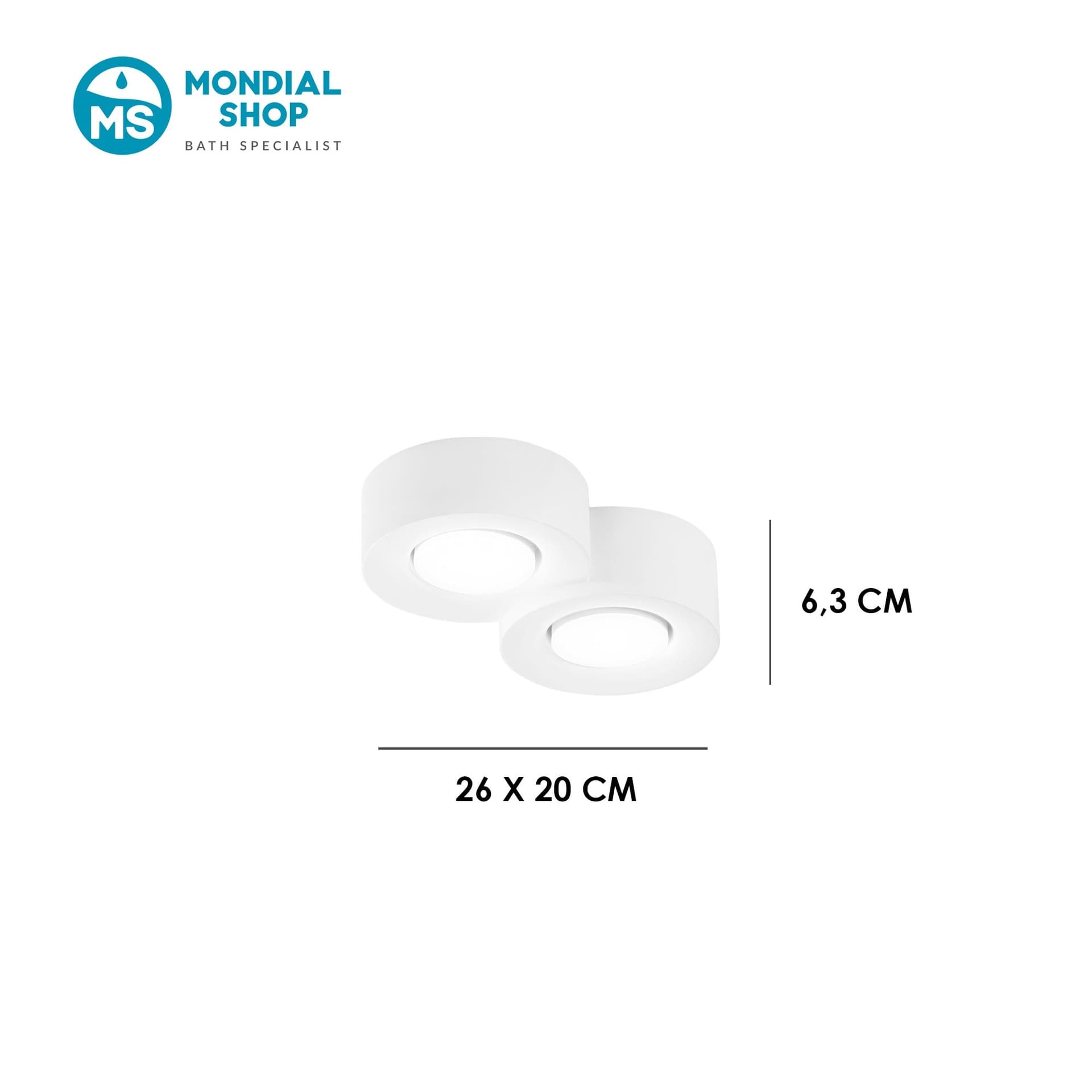 Plafoniera moderna bianca tonda 2XGX53 LED Plafoniera a Doppia luce per casa e ufficio - 3