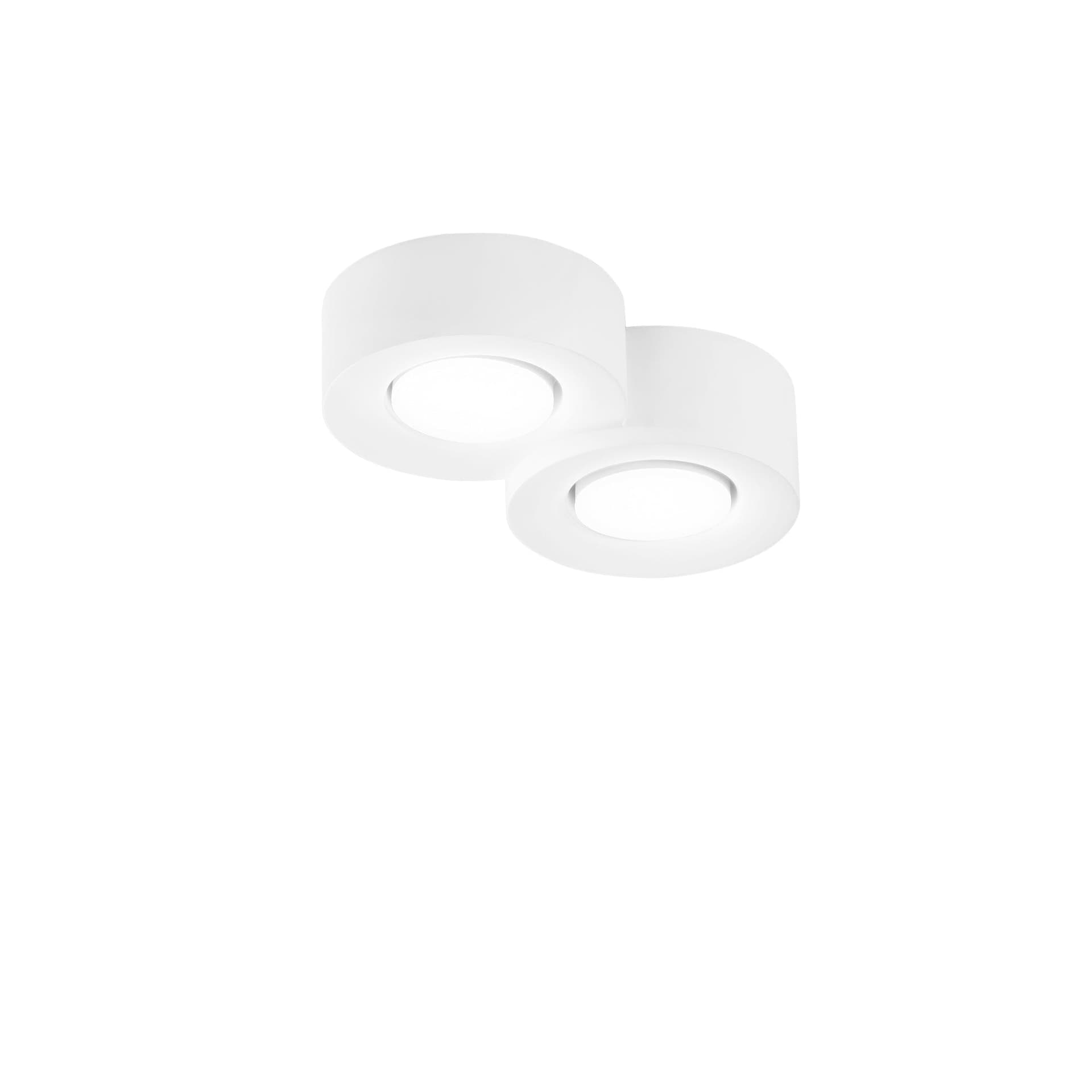 Plafoniera moderna bianca tonda 2XGX53 LED Plafoniera a Doppia luce per casa e ufficio - 4