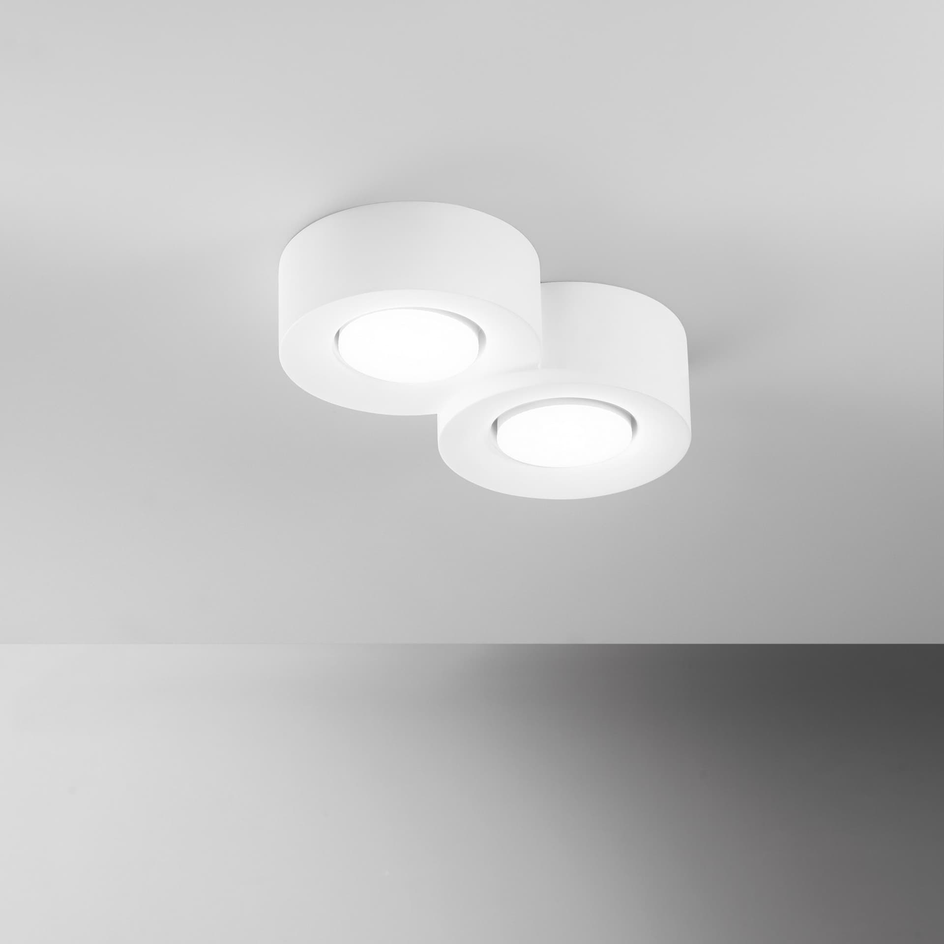 Plafoniera moderna bianca tonda 2XGX53 LED Plafoniera a Doppia luce per casa e ufficio - 5