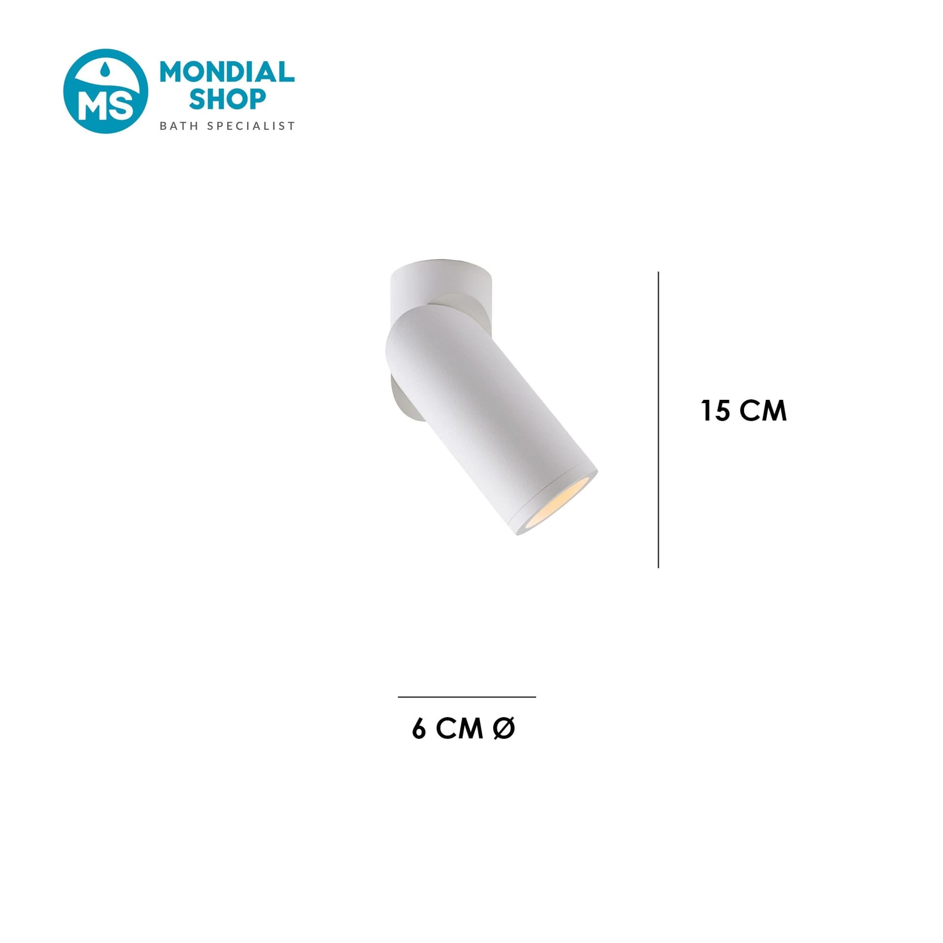 Plafoniera moderna per interni Bianca o Nera 1XGU10 Design tubolare - 4