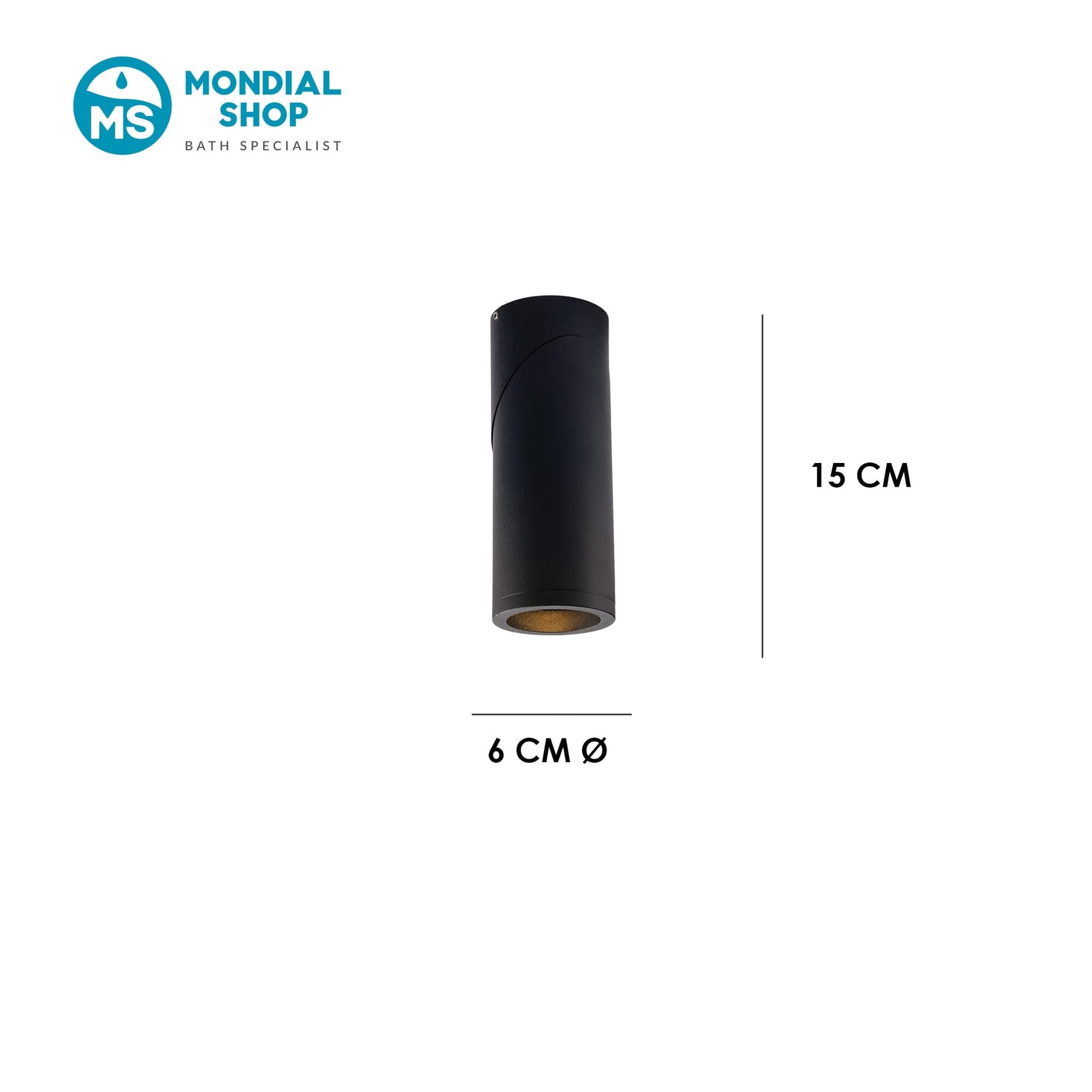 Plafoniera moderna per interni Bianca o Nera 1XGU10 Design tubolare - 9