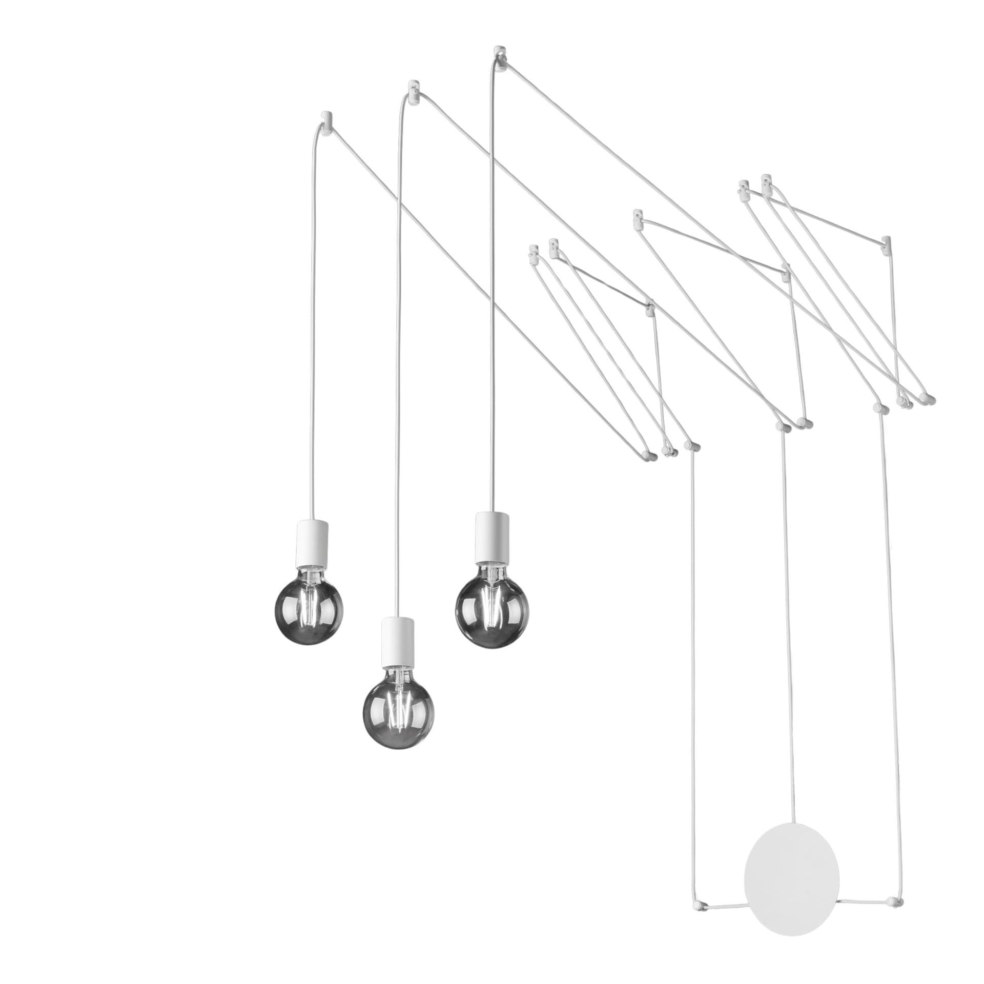 Lampadario a sospensione per interni Disponibile nera o bianca 3XE27 - 11