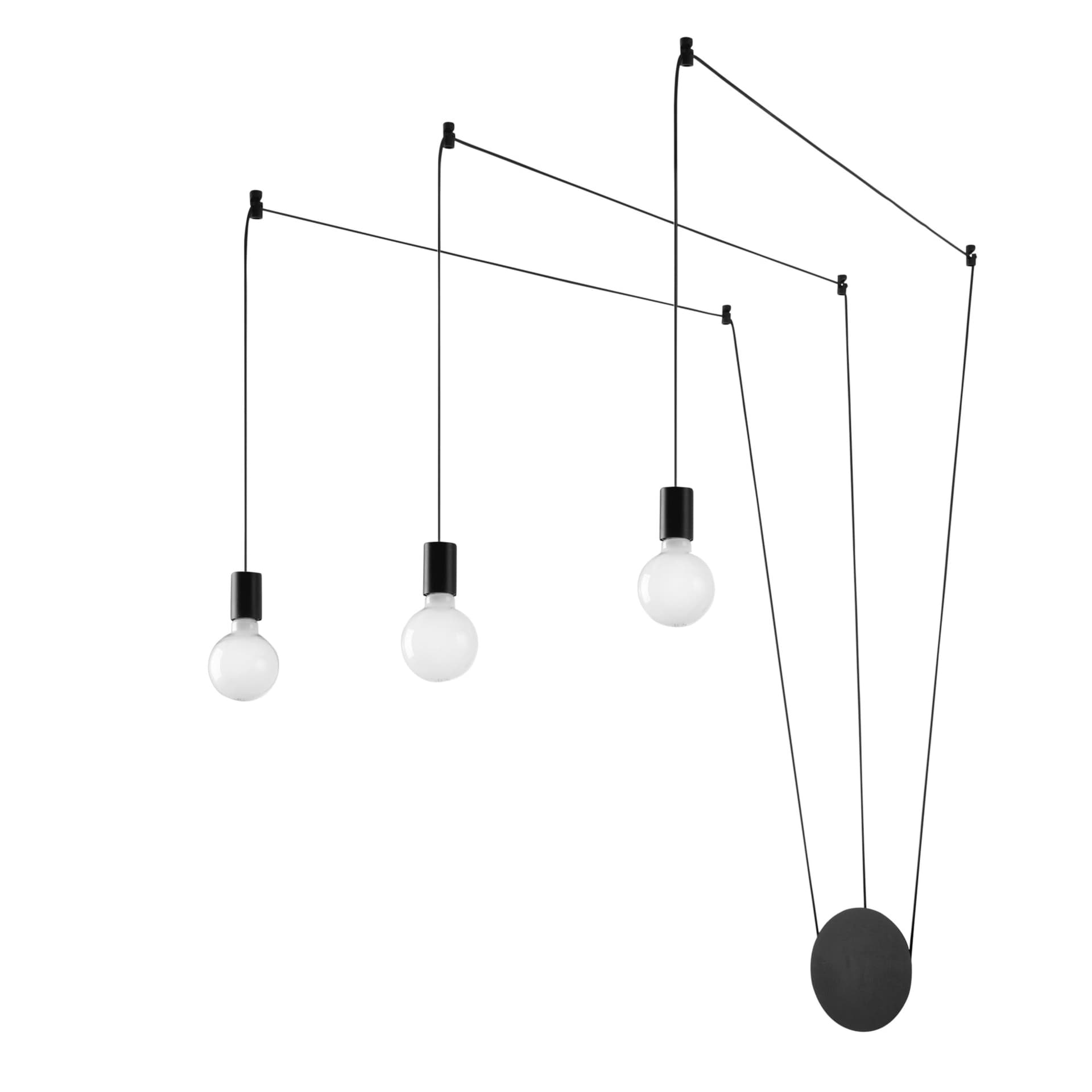 Lampadario a sospensione per interni Disponibile nera o bianca 3XE27 - 12