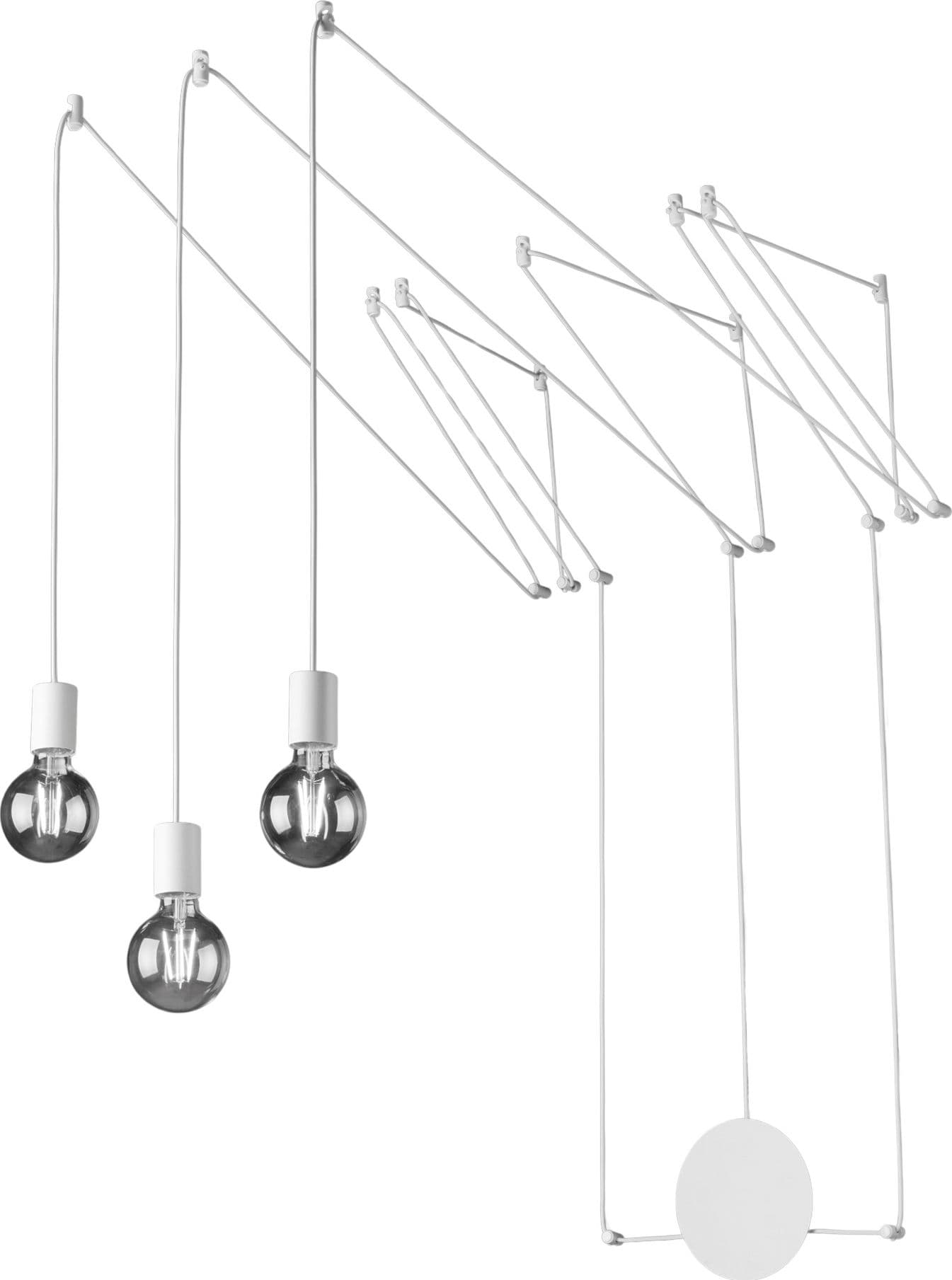 Lampadario a sospensione per interni Disponibile nera o bianca 3XE27 - 9