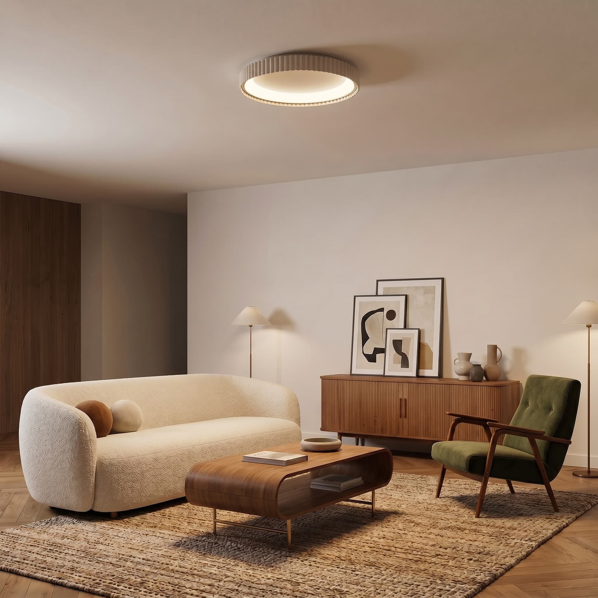 Lampada a soffitto in metallo Disponibile in 3 varianti Design extra-slim Tonalità LED regolabile - 12
