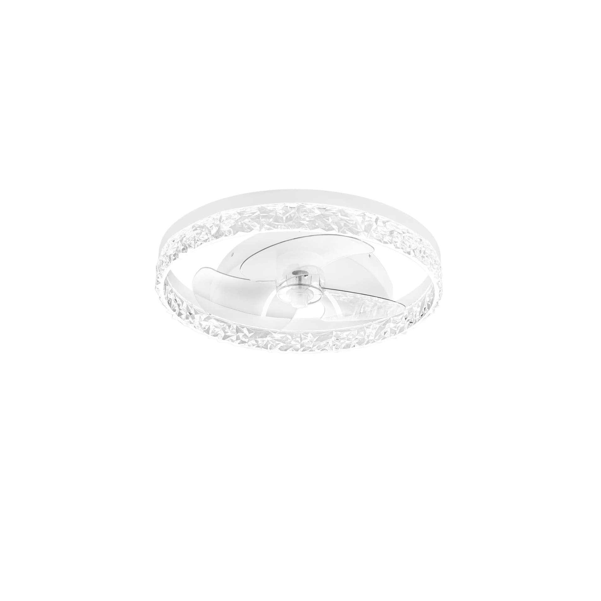 Plafoniera Moderna LED 30W con Ventilatore Termoplastico Bianco - 4